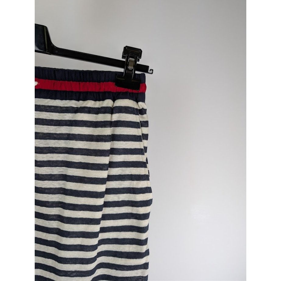 Gucci o1rshd1 Striped Linen Jersey Basket Pant in Navy/Milk Size US 30 / EU 46 - 4 Thumbnail