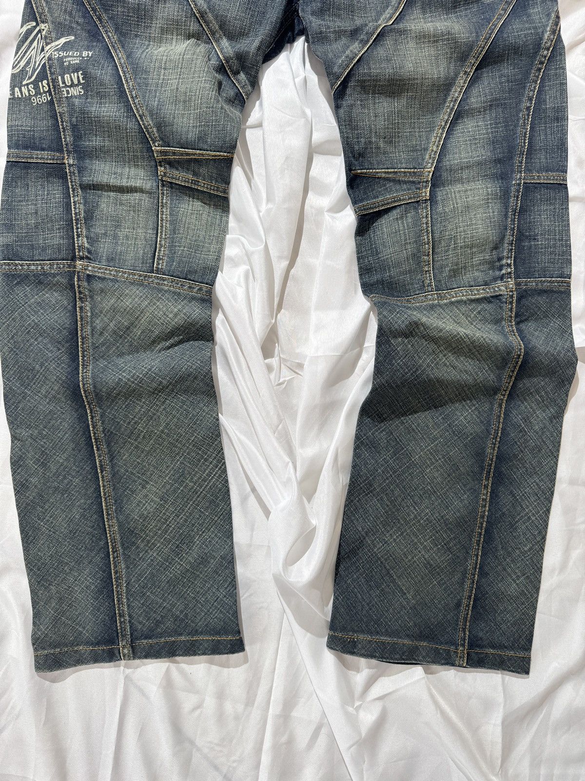 If Six Was Nine Japanese Style Y2K Punk Vintage Avant Garde Washed Jeans Size US 31 - 5 Thumbnail