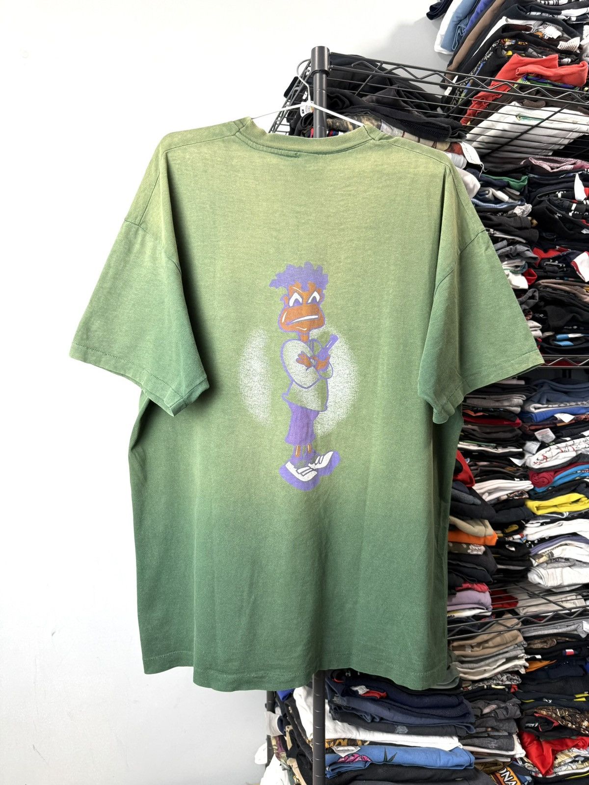 Rap Tees Rare! 1990’s Vintage Graffiti Rap Husla Gangsters T Shirt Size US XL / EU 56 / 4 - 2 Thumbnail