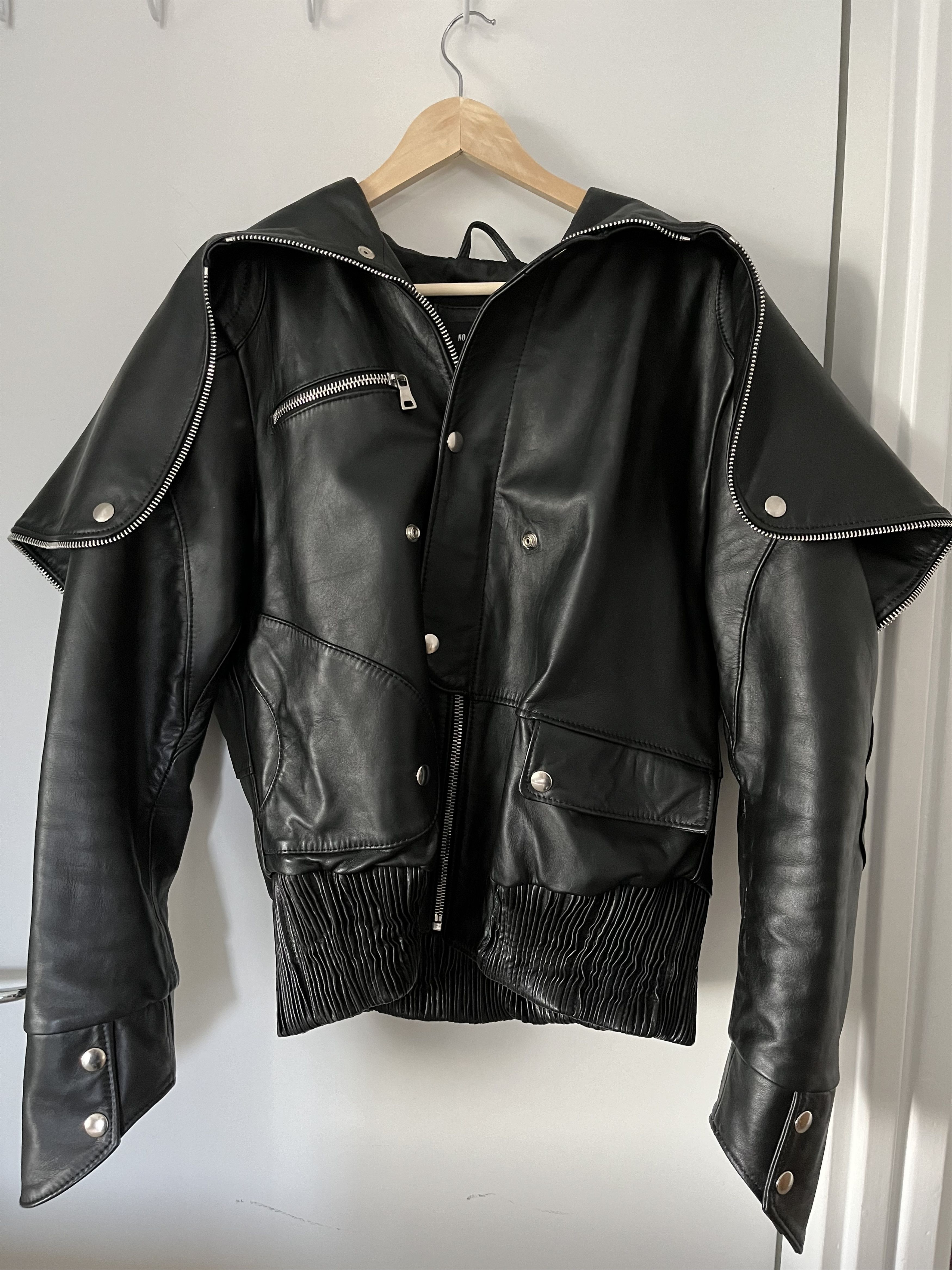 No Faith Studios No Faith Studios Aprons Leather Hood Jacket Size US L / EU 52-54 / 3 - 3 Thumbnail