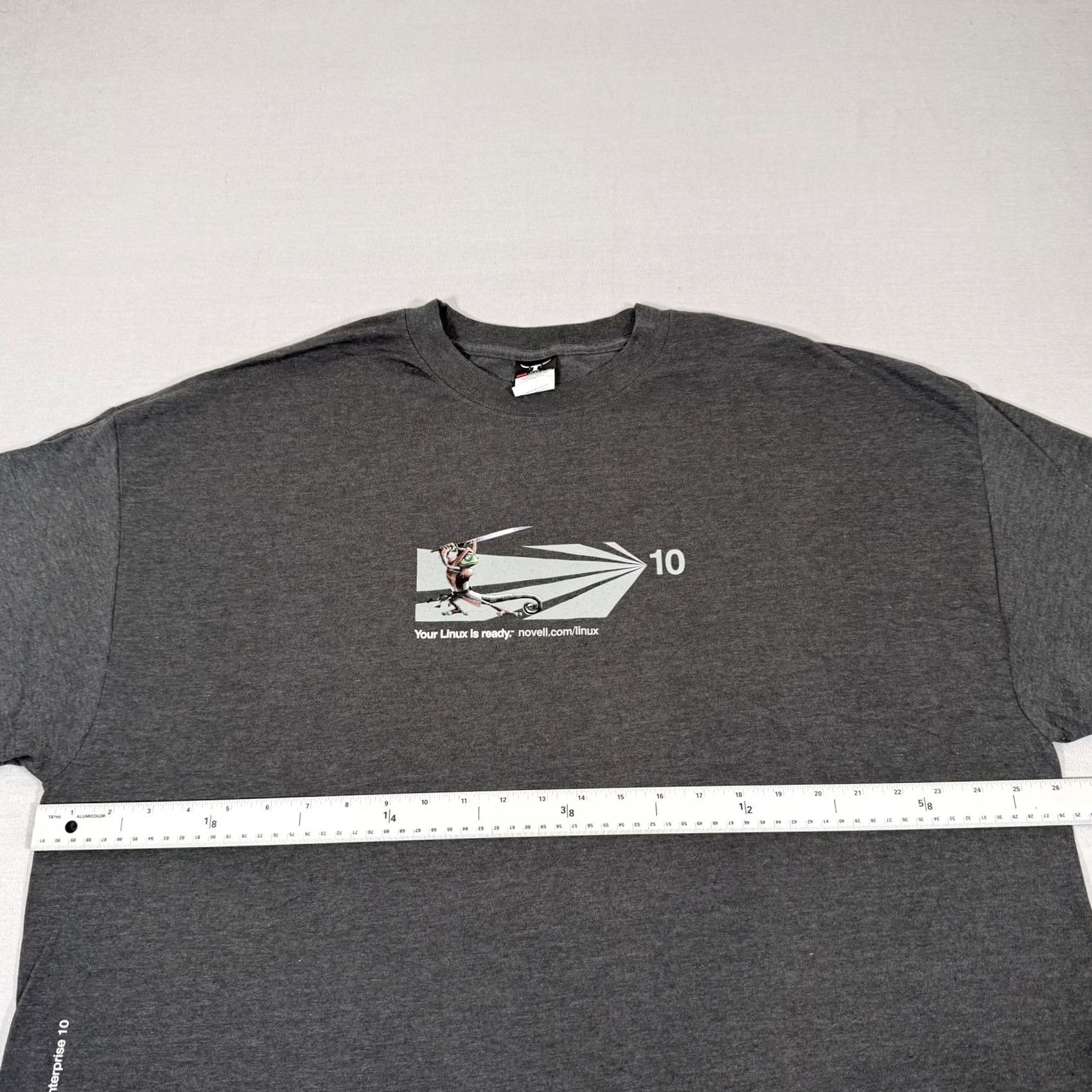Hanes VINTAGE Linux Shirt Mens 2XL Gray Computer Tech Promo Tee Penguin Windows Y2K Size US XXL / EU 58 / 5 - 5 Thumbnail