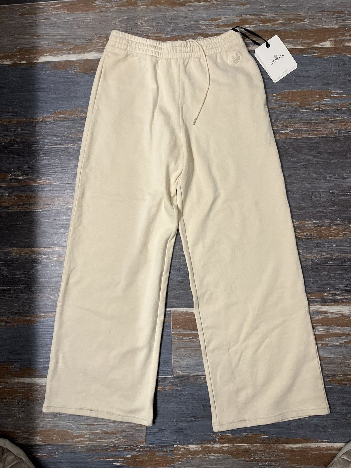 image of Moncler Baggy Sweatpants in Cream, Men's (Size 30)