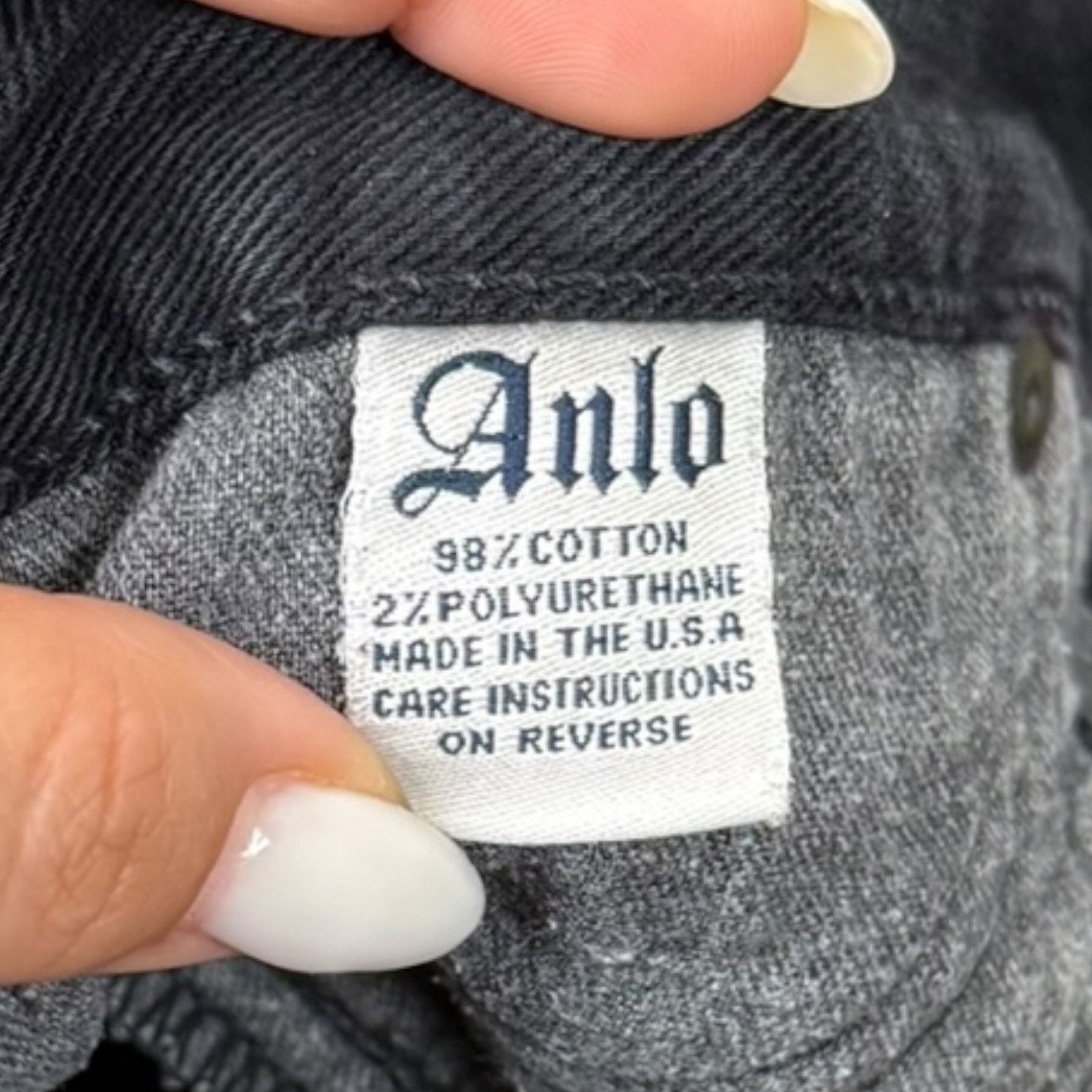 Other Anlo Black Denim Jeans Low Rise Skinny Women's 26 No Stretch Size 26" / US 2 / IT 38 - 6 Thumbnail