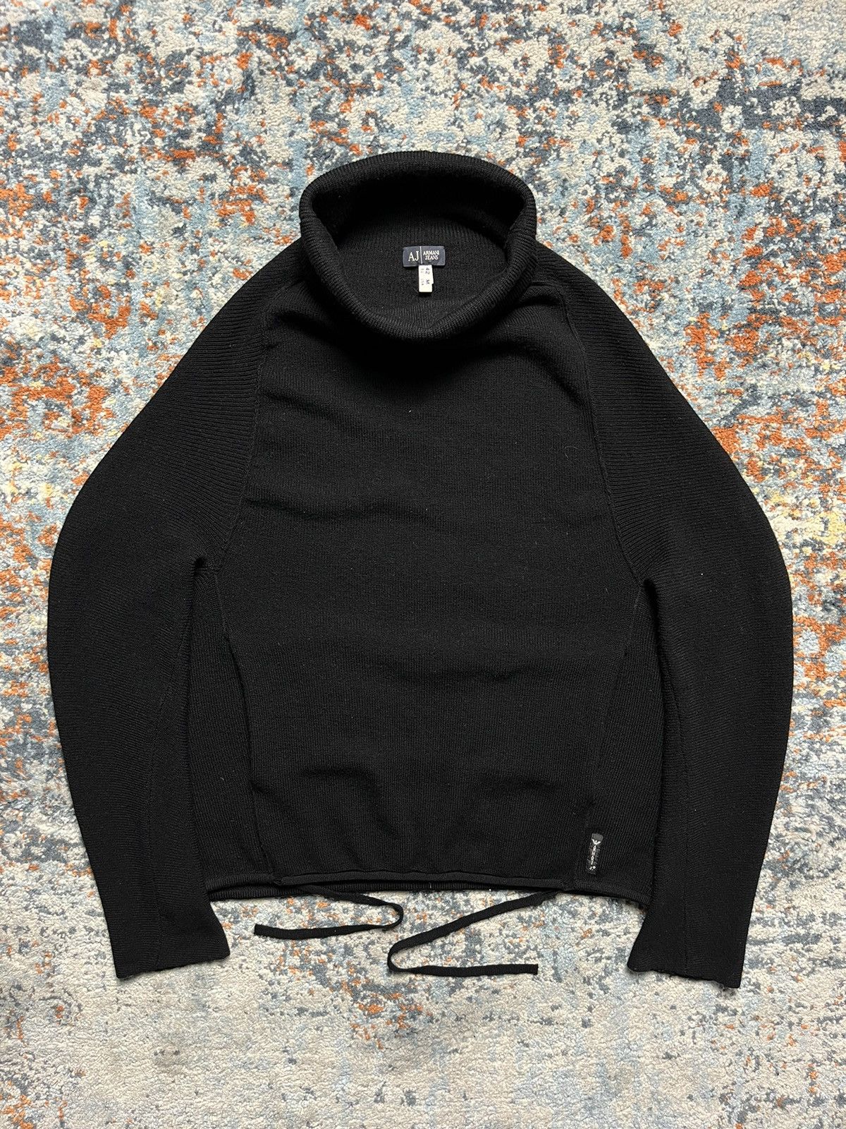Armani Exchange × Designer Vintage 00s Armani Jeans turtleneck sweater with pockets Size M / US 6-8 / IT 42-44 - 1 Thumbnail