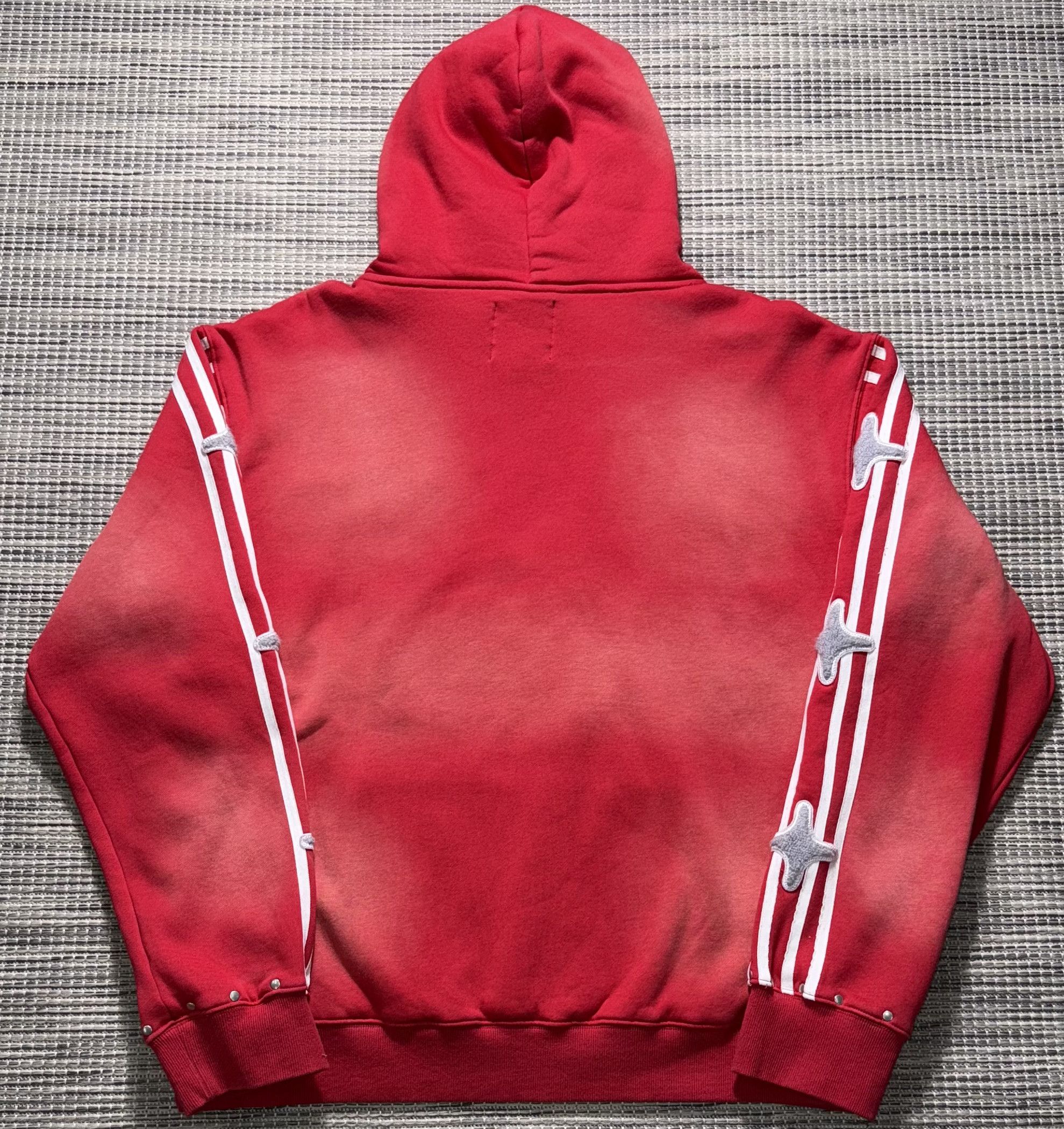 RETROVERT Red Studded Destruction Hoodie Size US S / EU 44-46 / 1 - 4 Thumbnail