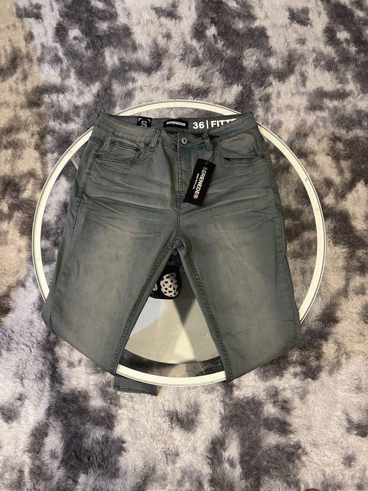 SERENEDE Serenede ICE Jeans Men's Fitted Denim In Blue Size 28 NWT