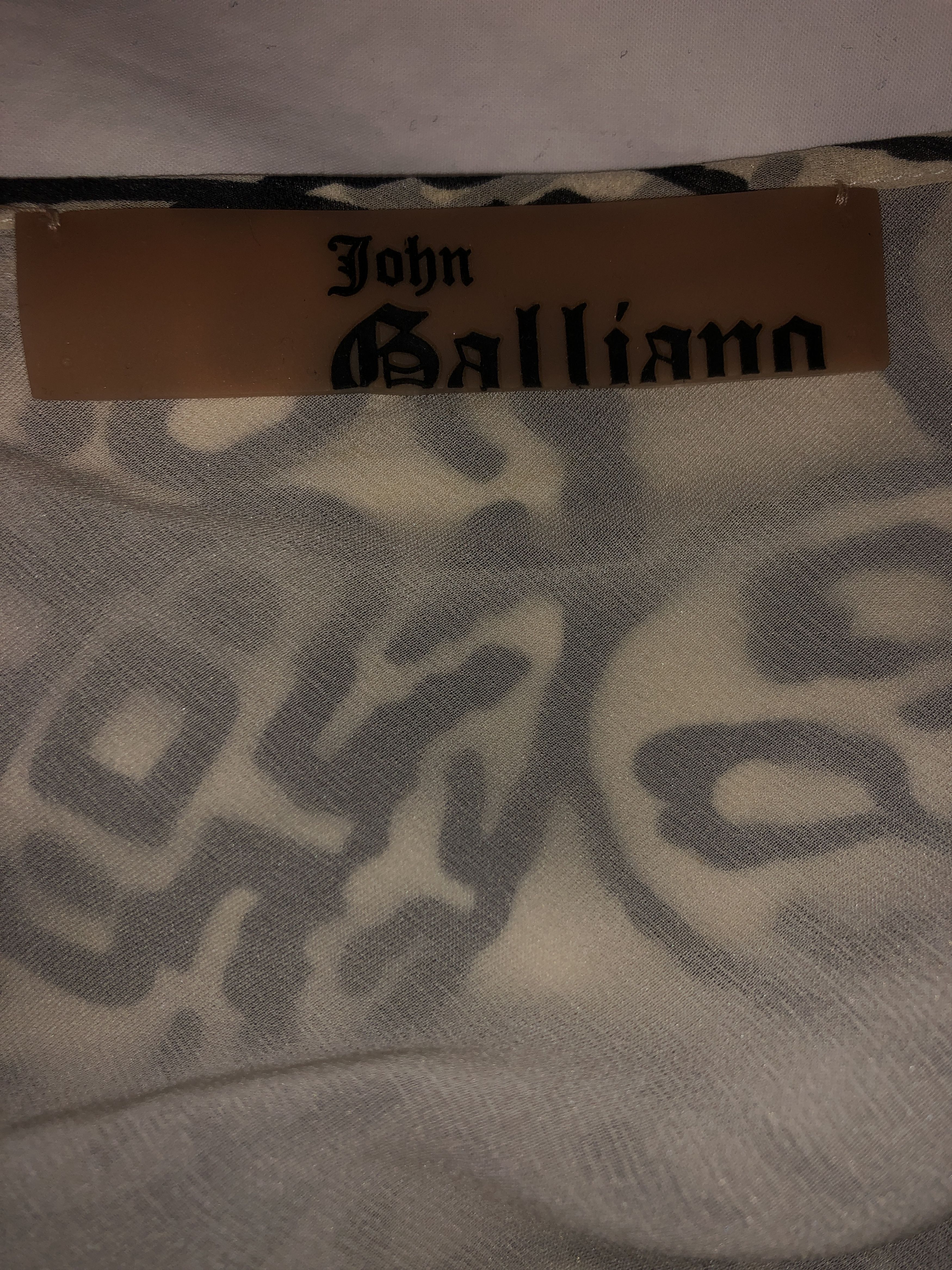 John Galliano Draped Asymmetric Printed Silk Skirt Size 27" / US 4 / IT 40 - 17 Thumbnail