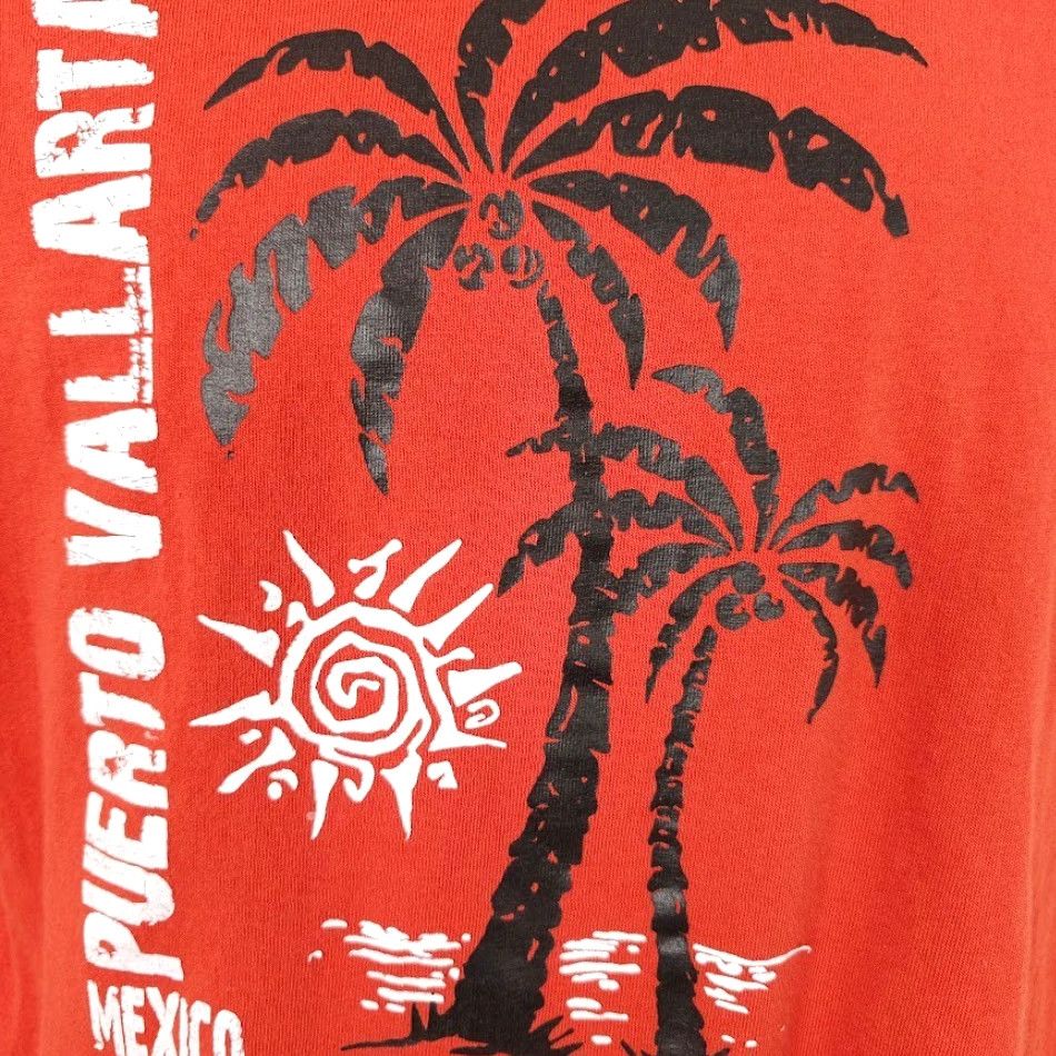 Vintage Yazbak Puerto Vallarta T Shirt Mens Medium Orange Travel Destination Souvenir Tee Size US M / EU 48-50 / 2 - 3 Thumbnail