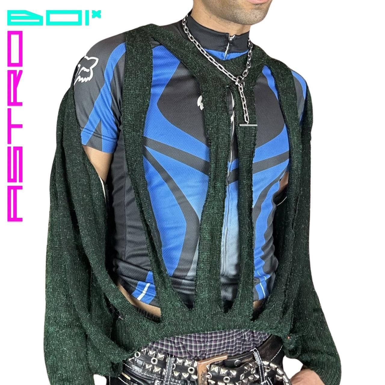 Other ASTROBOI* CUT OUT WOOL GREEN SWEATER_ GREEN _ LARGE Size US L / EU 52-54 / 3 - 2 Thumbnail