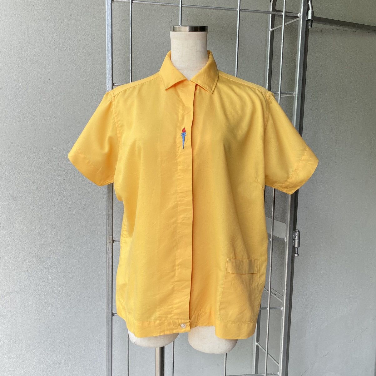 Other Hilton Yellow Short-Sleeve Bowling Shirt Size XS / US 0-2 / IT 36-38 - 22 Thumbnail
