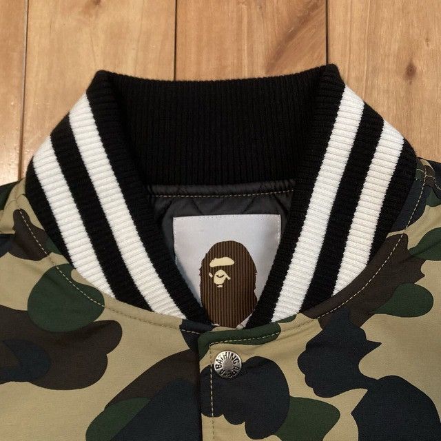 Bape BAPE APE HEAD logo varsity jacket 1st camo yellow Size US XL / EU 56 / 4 - 4 Thumbnail