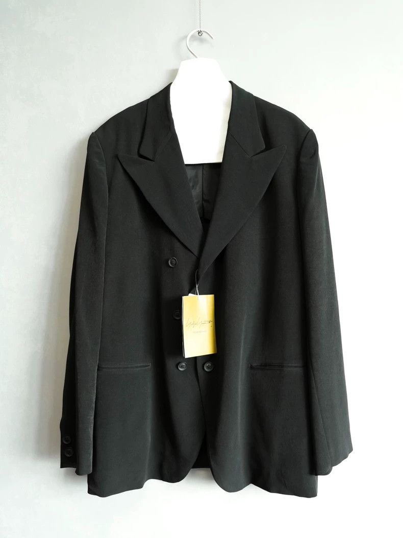 Yohji Yamamoto Yohji Yamamoto24SS Double Breasted Triacetate Jacket 2503-N Size US L / EU 52-54 / 3 - 4 Thumbnail