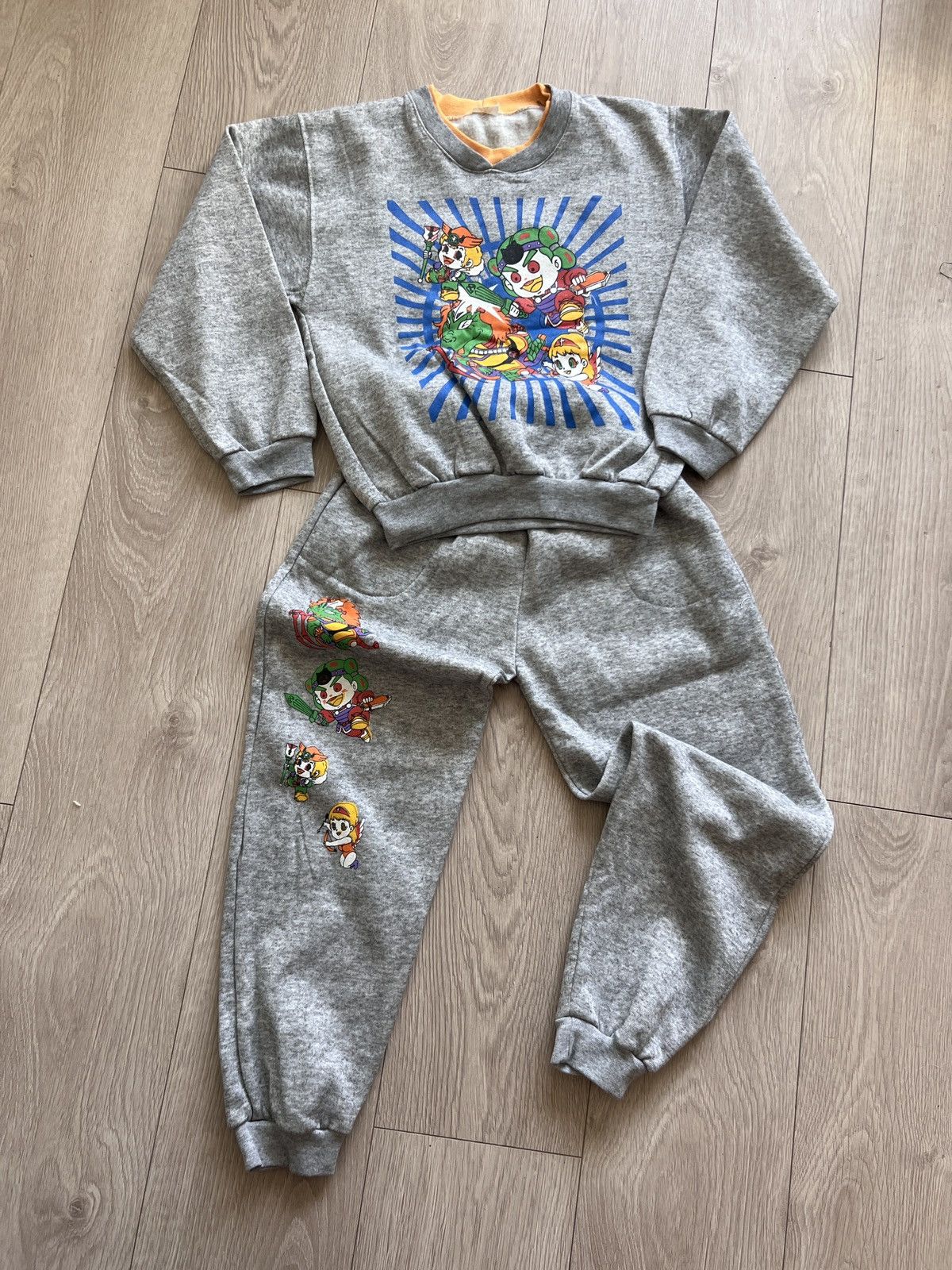 Anime Vintage 80s Japanese Anime 2Piece Sweatsuit Youth Edition se Size US XXS / EU 40 - 2 Thumbnail