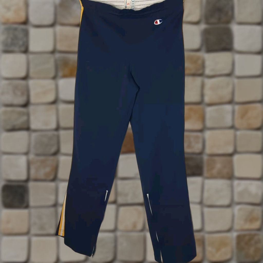 Champion VINTAGE Champion Pants Men S Blue Nylon Track Zip Side Stripe Vintage Track Pants Mens Size US 29 - 1 Thumbnail