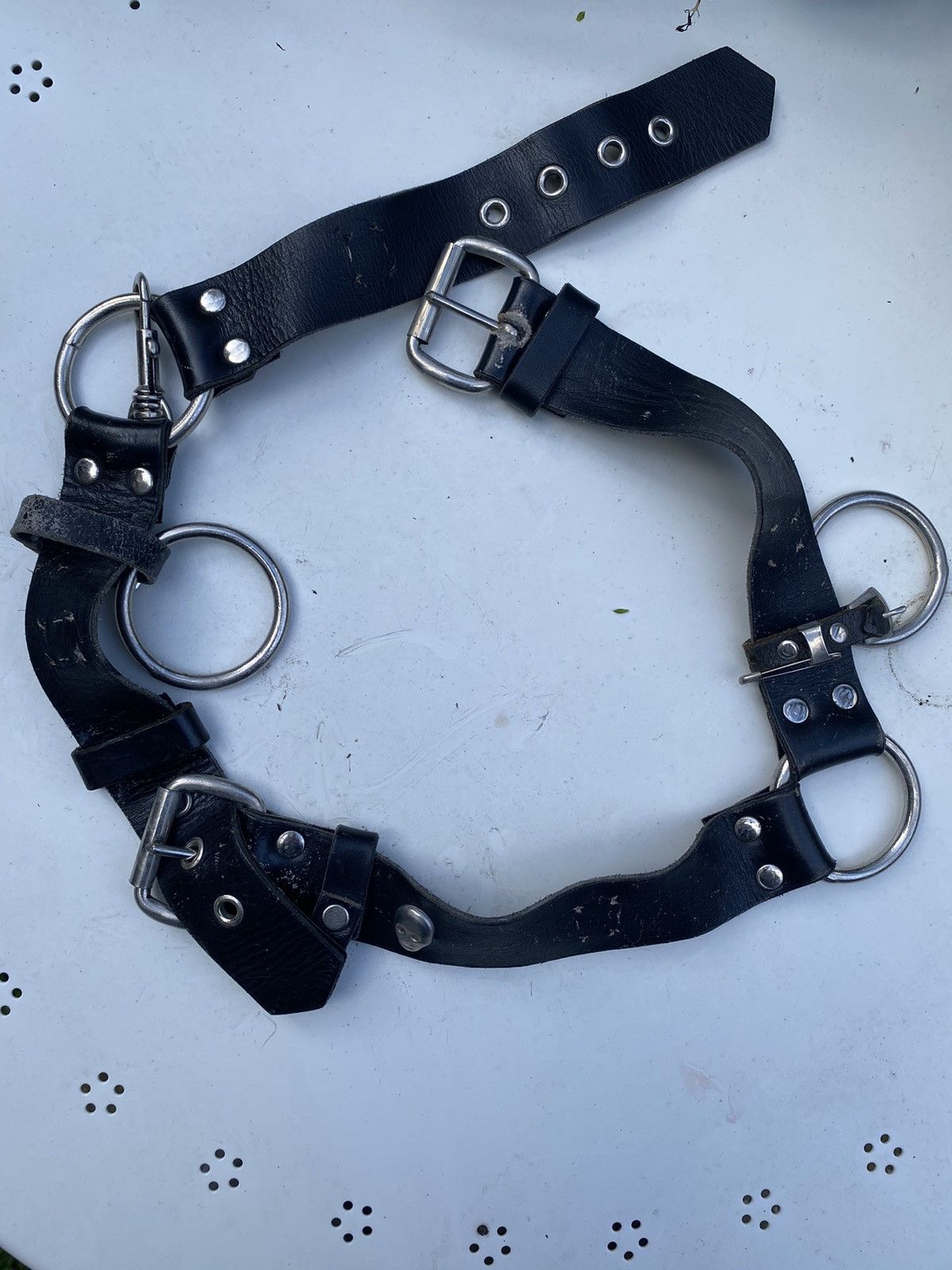 image of 70's Vivienne Westwood Seditionaries Skull Belt in Black, Men's