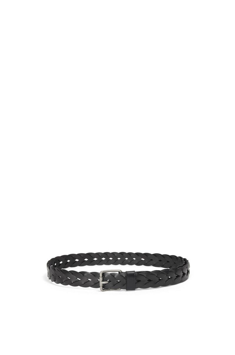 Loewe o1in1g0426 Size: 4 cm / Roller Curve Woven Belt in Black Size ONE SIZE - 1 Thumbnail