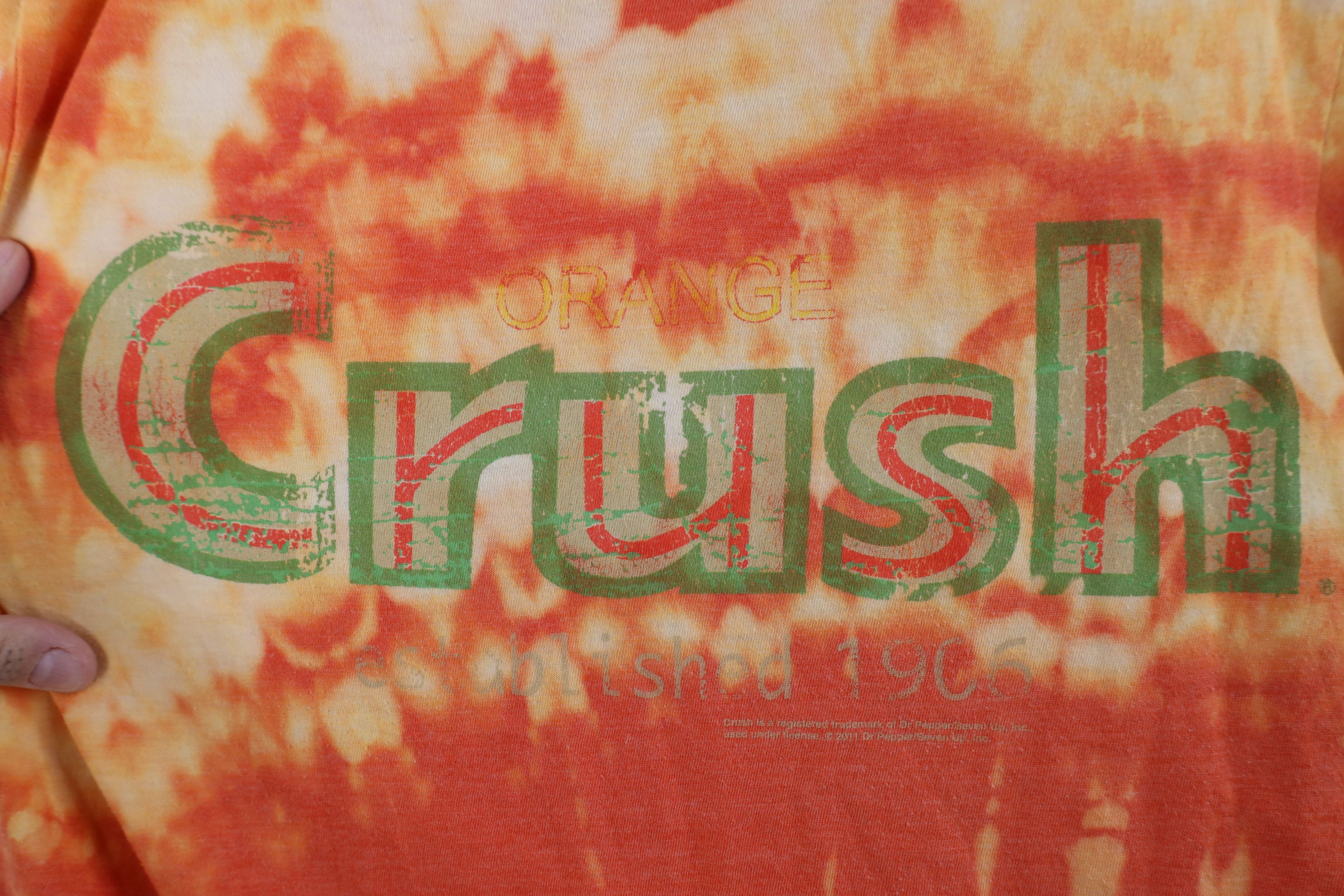 Vintage Retro Y2K Out Acid Wash Orange Crush Soda Pop T-Shirt Knit Size S / US 4 / IT 40 - 4 Thumbnail