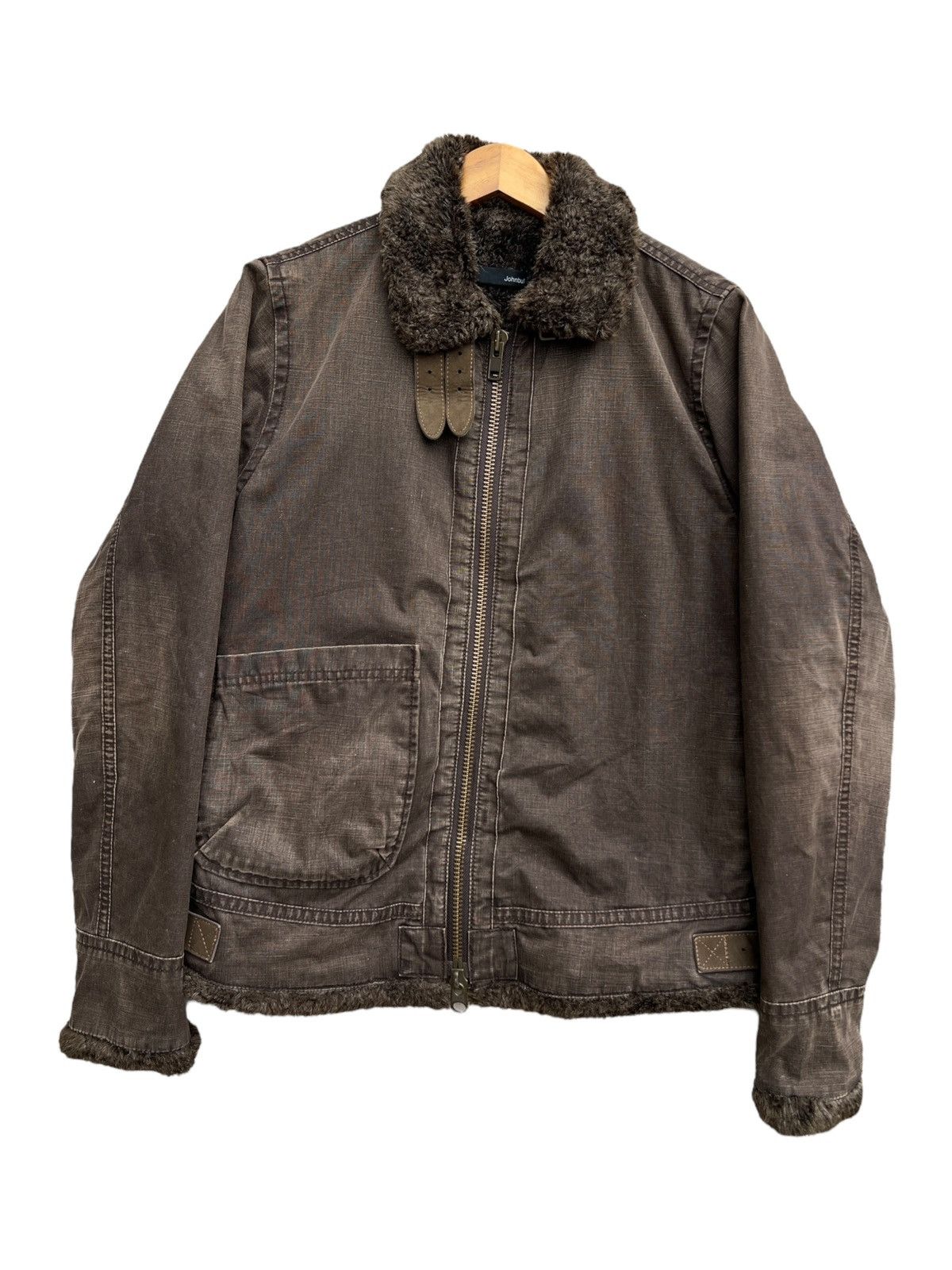 Johnbull Johnbull Alpaca Fur Canvas Sunfaded Brown Jacket Size US M / EU 48-50 / 2 - 2 Thumbnail