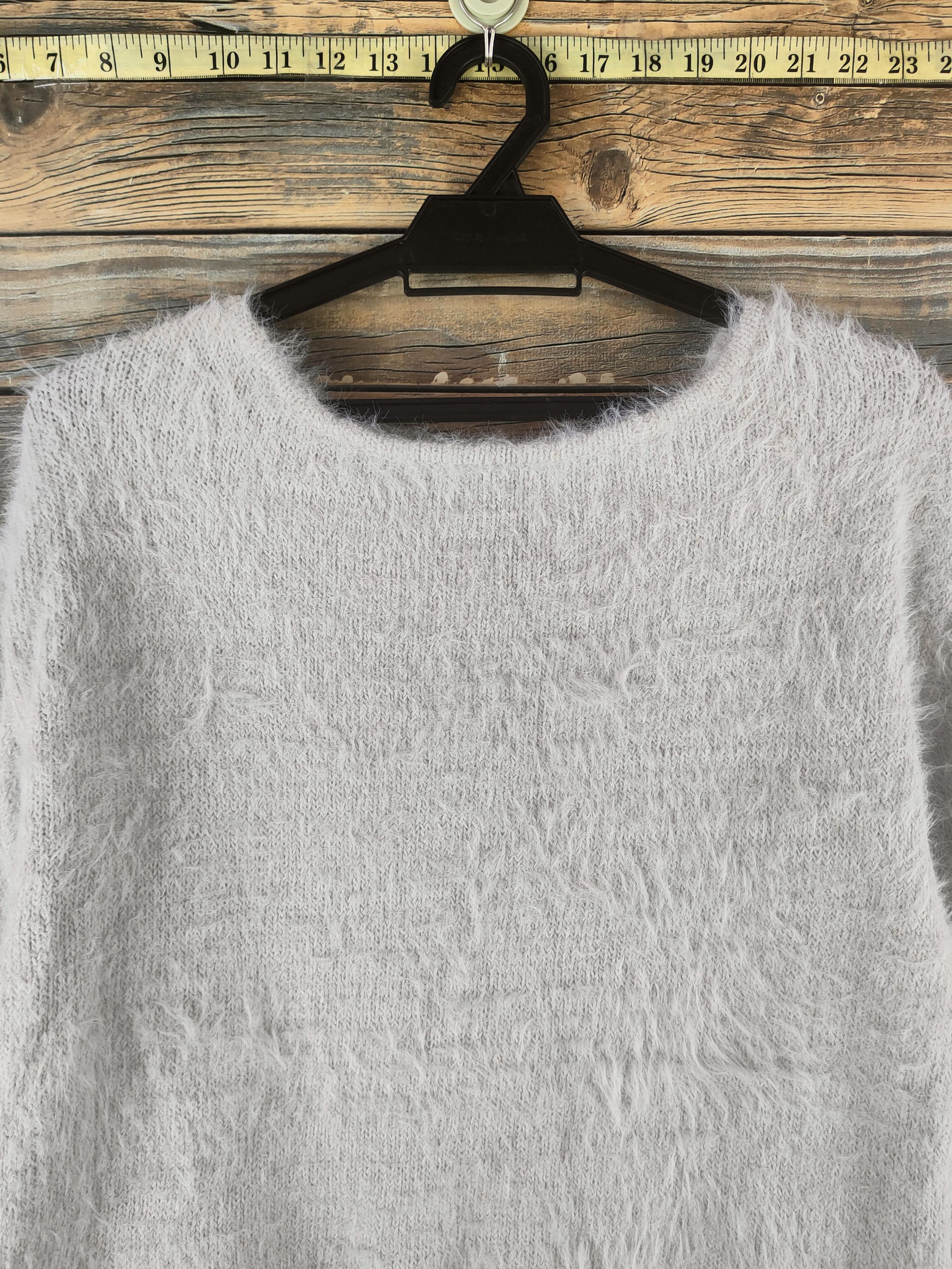 Japanese Brand DL Glacier Gray Fur Mohair Knitwear #46-506 Size M / US 6-8 / IT 42-44 - 2 Thumbnail