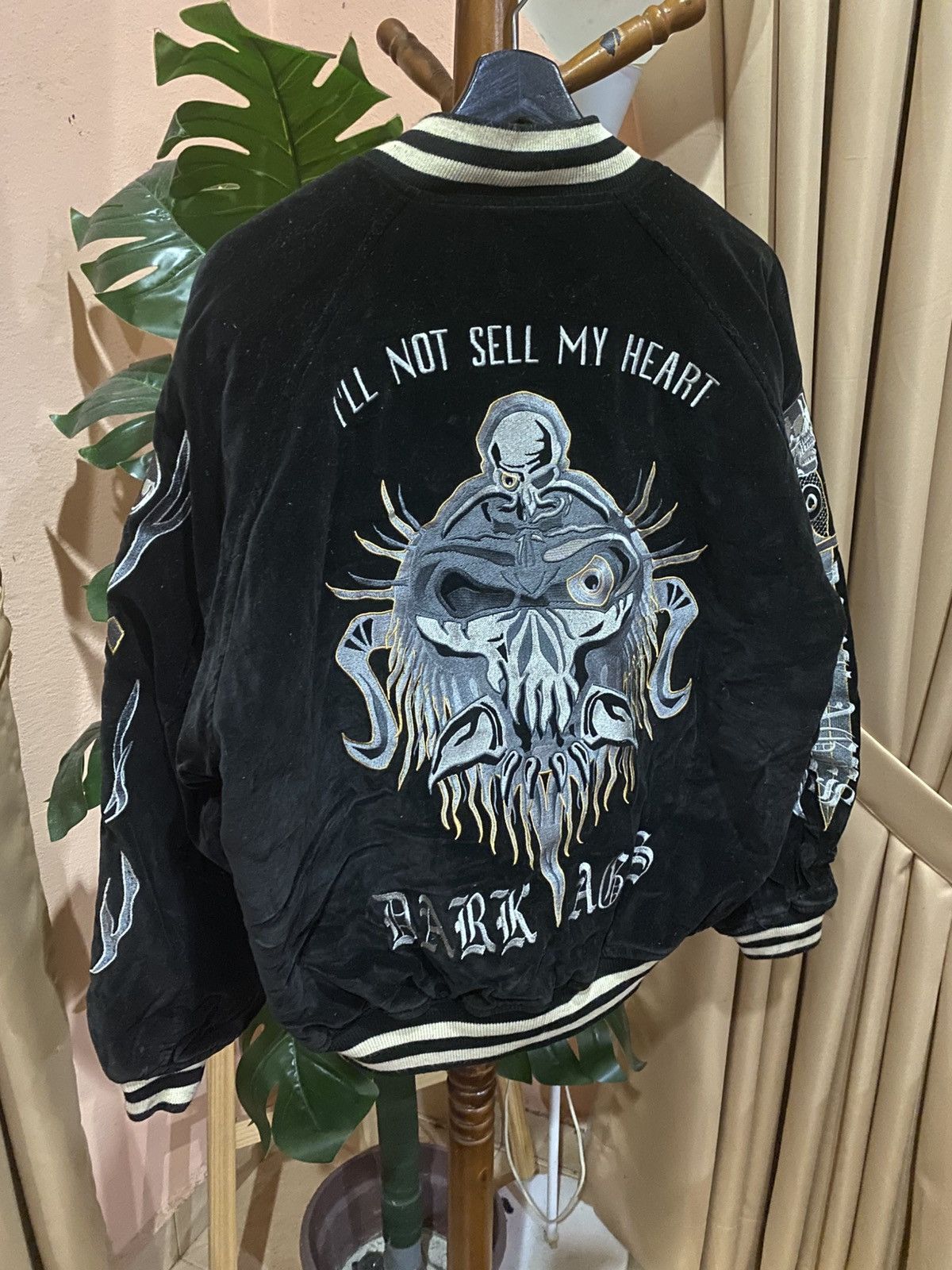 Japanese Brand High Spirits I’ll Not Sell My Heart Skull Embroidered Bomber Size US M / EU 48-50 / 2 - 6 Thumbnail