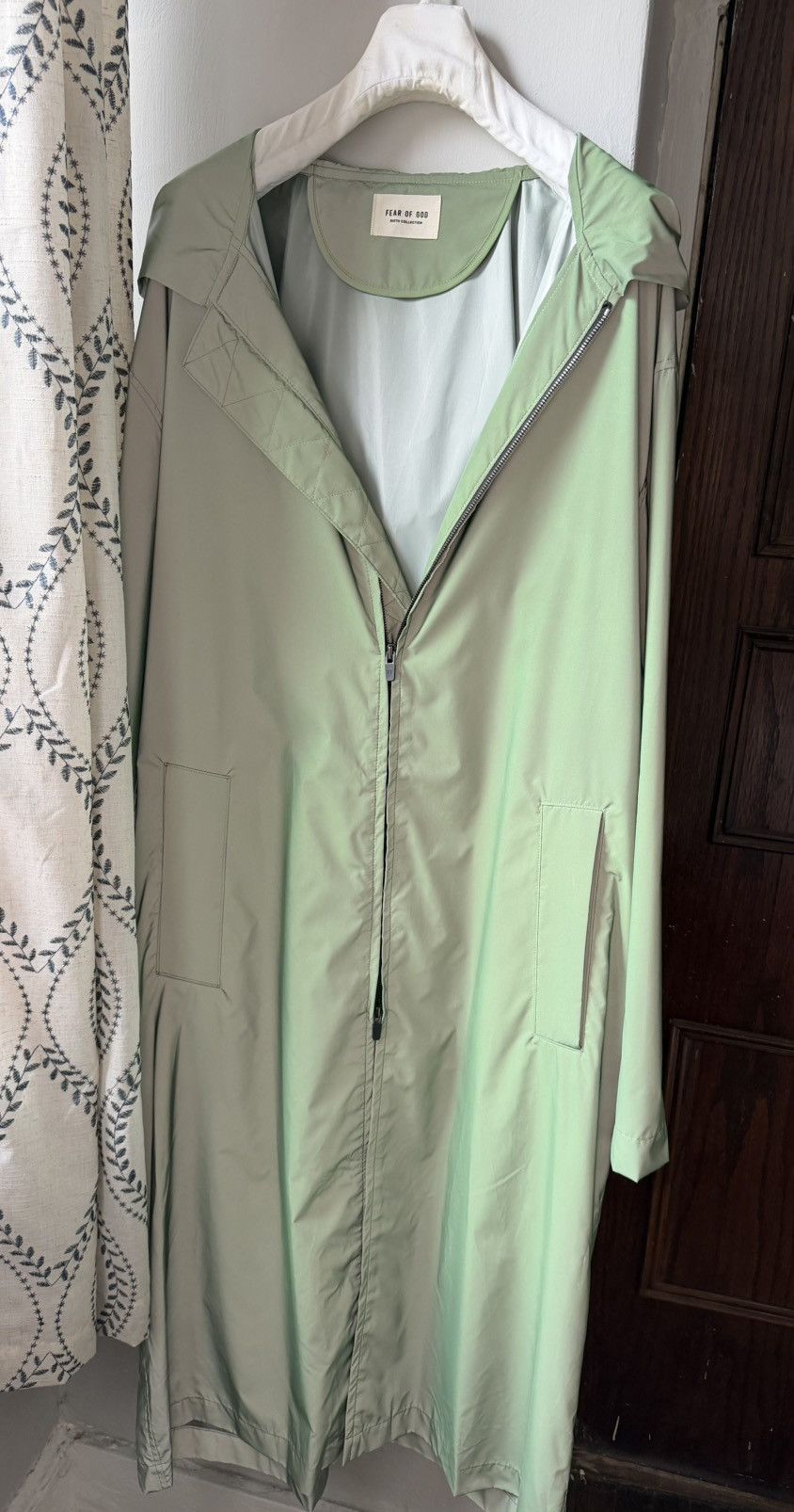 Fear of God Nylon Hooded Rain Jacket Sixth Collection Logo | Grailed