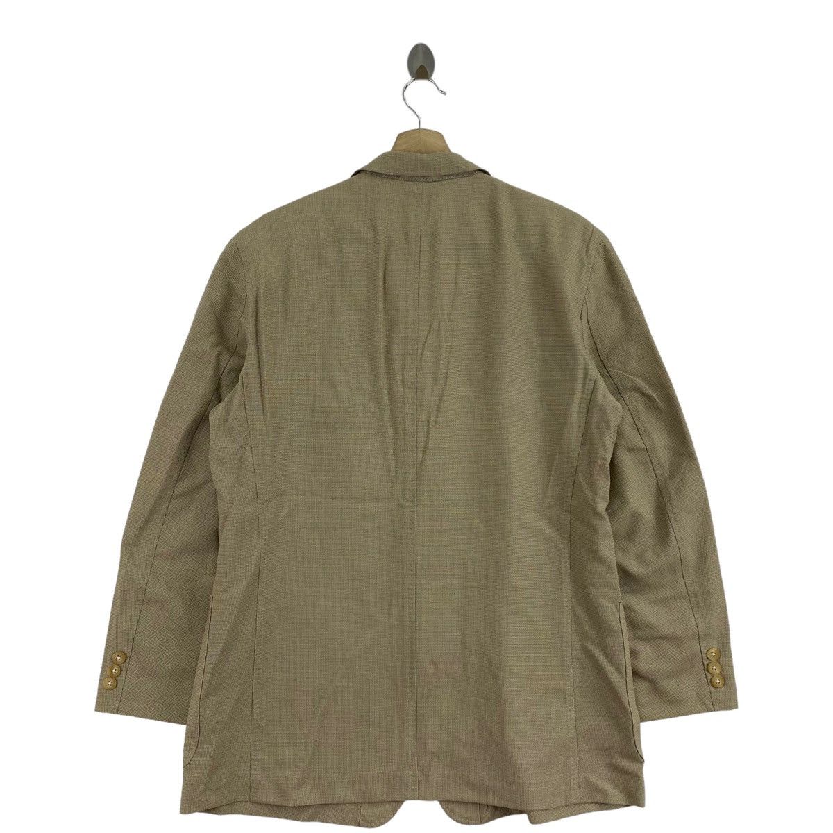 Burberry Vintage BURBERRYS LONDON Plain Beige Blazer Coat Size US L / EU 52-54 / 3 - 2 Thumbnail