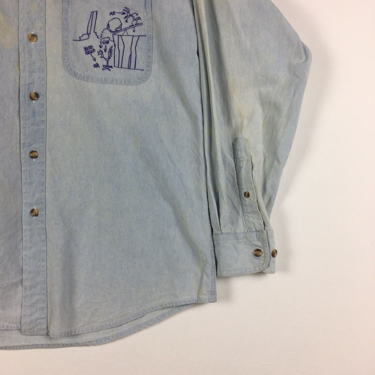 Cartoon Network × Vintage × Warner Bros Vintage Looney Tunes Long Sleeve Button Ups Shirt Size US M / EU 48-50 / 2 - 3 Thumbnail