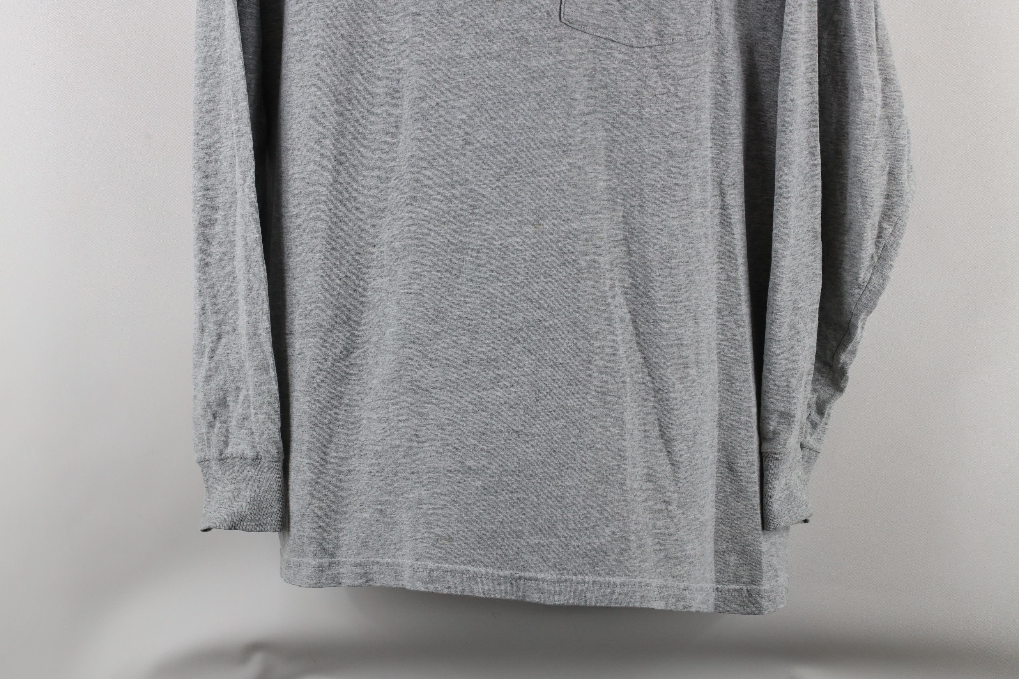 Vintage Vintage 90s Streetwear Long Sleeve T-Shirt Heather Gray USA Size US L / EU 52-54 / 3 - 3 Thumbnail