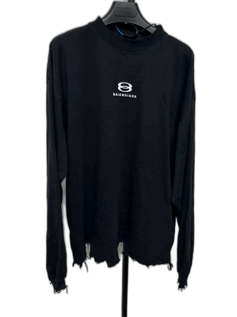 Balenciaga Balenciaga balenciaga distressed long sleeve tshirt -2507 Size US XS / EU 42 / 0 - 1 Thumbnail