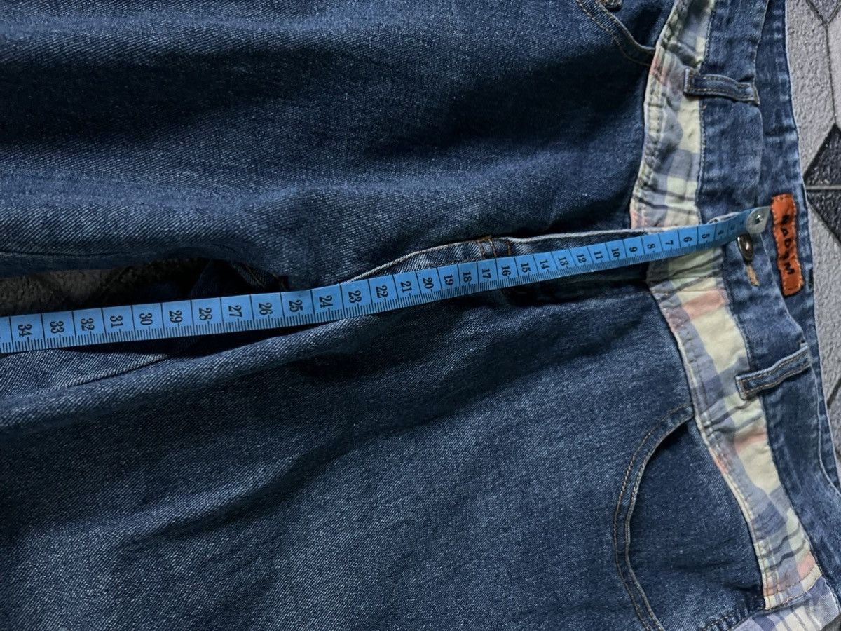 Yasuyuki Ishii Japanesse Nadam Plaid Panel Flare Denim Jeans Size US 32 / EU 48 - 13 Thumbnail