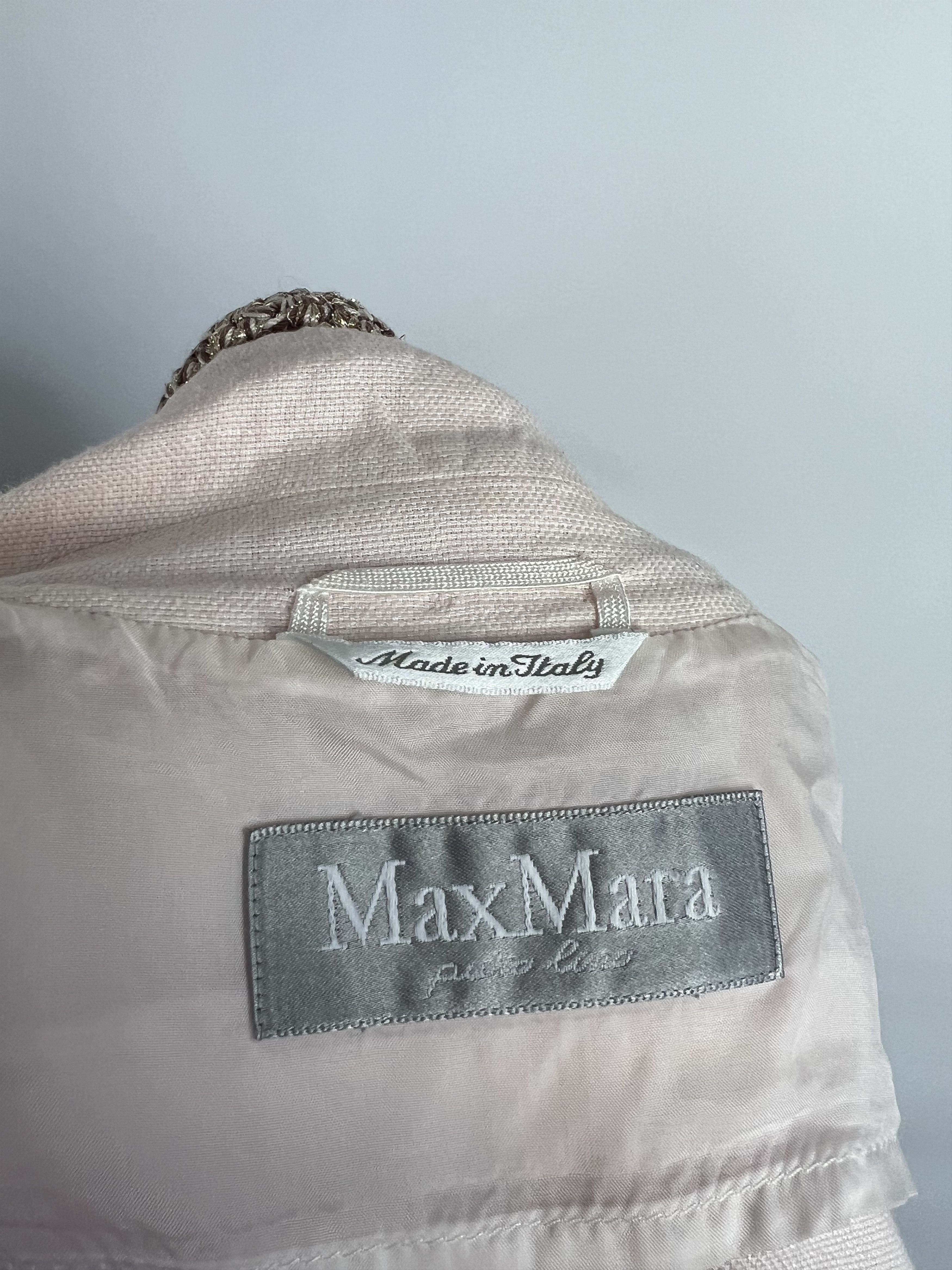 Max Mara Max Mara 3/4 Sleeve Linen Cropped Blazer Jacket Size S / US 4 / IT 40 - 7 Thumbnail