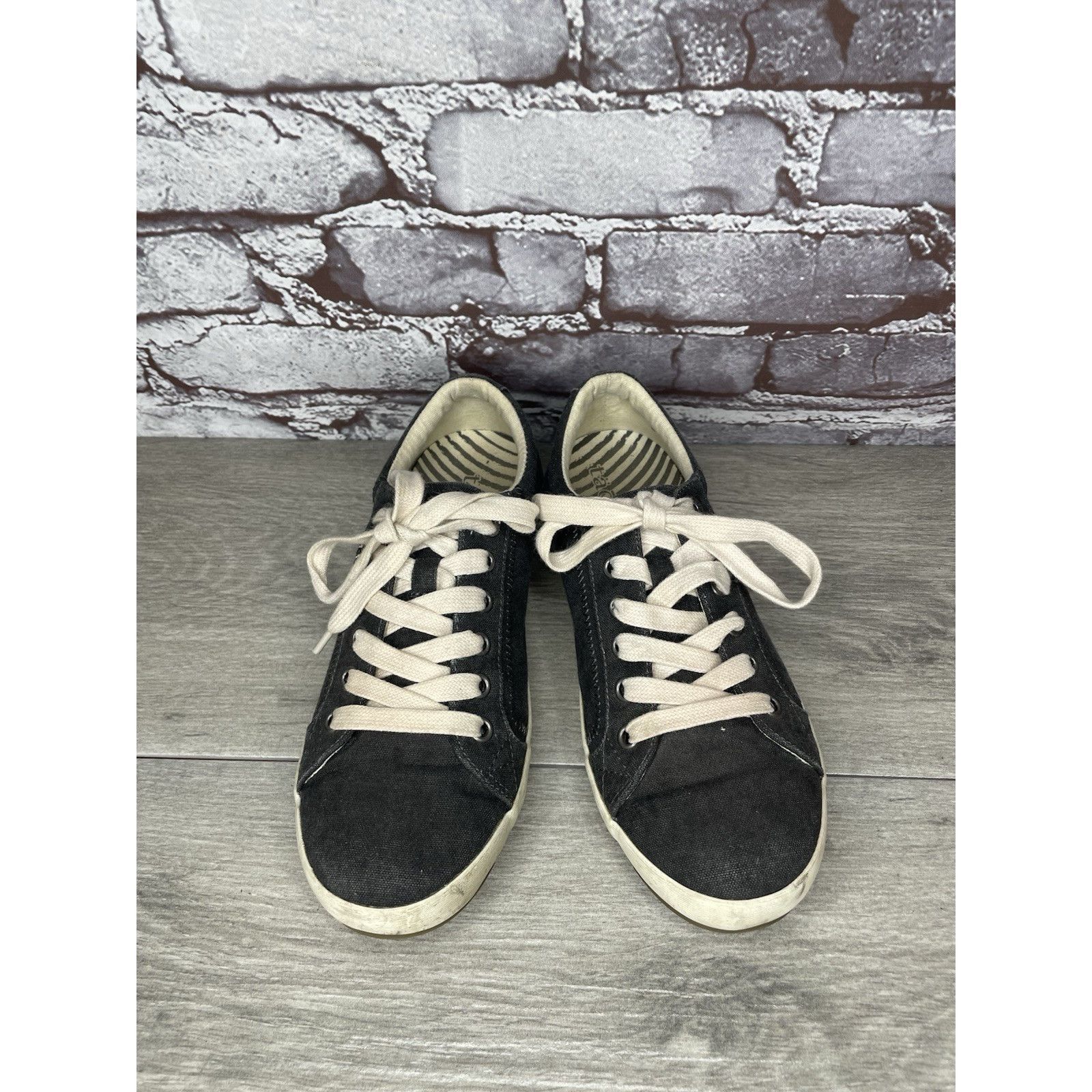 Other Taos Moc Star Gray Canvas Denim Lace Up Low Sneakers Shoes W Size US 7.5 / IT 37.5 - 2 Thumbnail