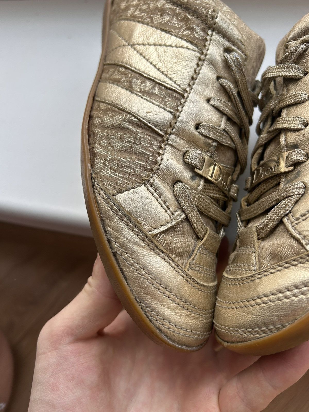 Dior × John Galliano × Vintage 2004 Dior By John Galliano Monogram Sneakers Size US 7.5 / IT 37.5 - 10 Thumbnail