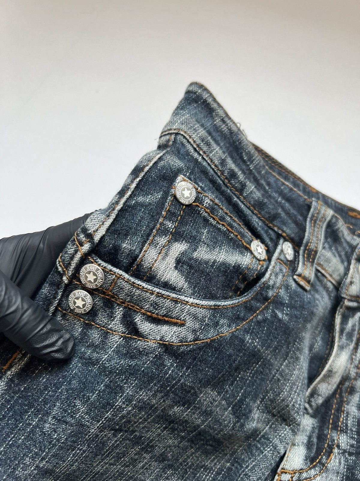 Japanese Brand Japanese Flared Pink Latte Embroidered Denim Size US 28 / EU 44 - 8 Thumbnail