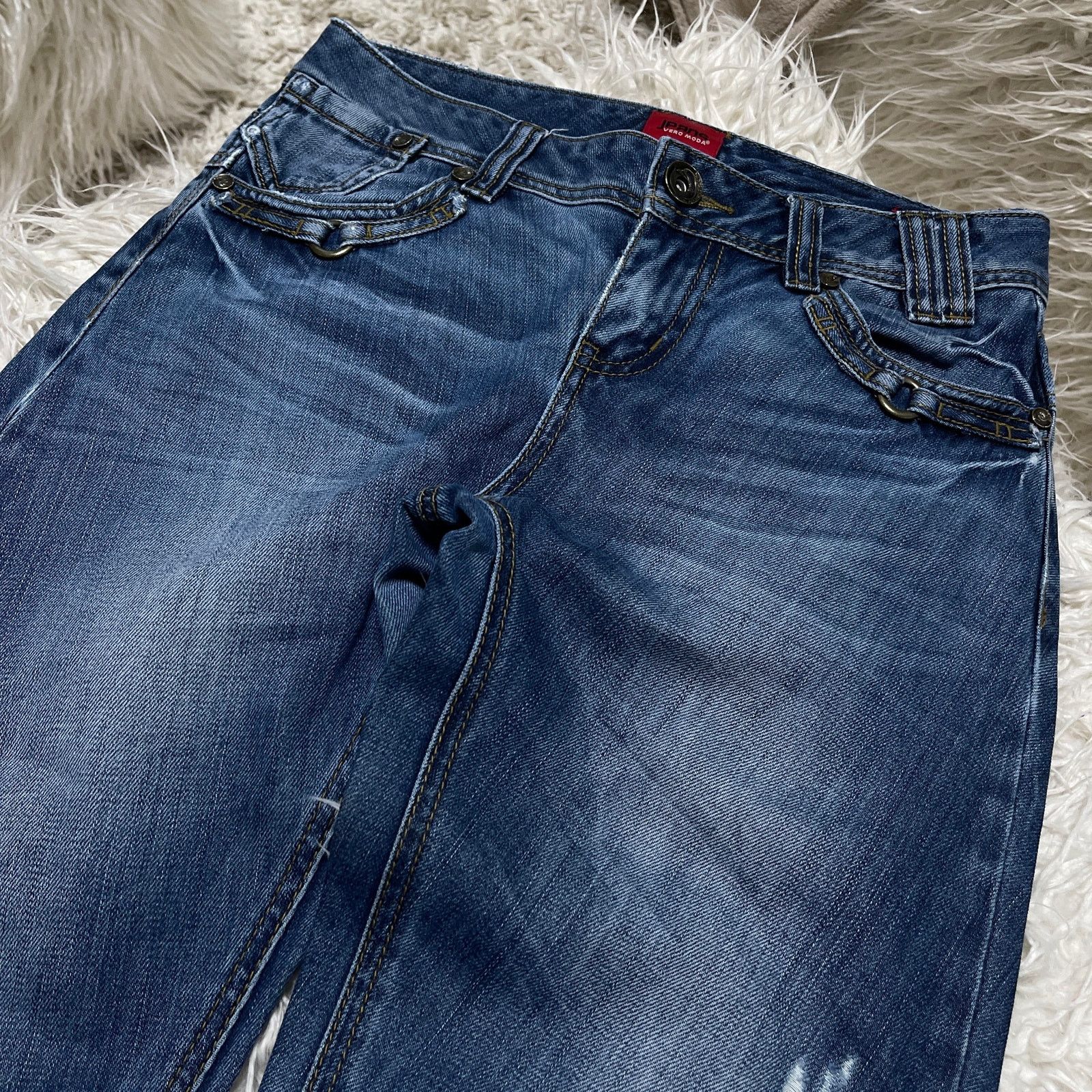 Hysteric Glamour Vintage Japanese Brand Faded Lowrise Bootcut Denim Jeans Size 30" / US 8 / IT 44 - 13 Thumbnail