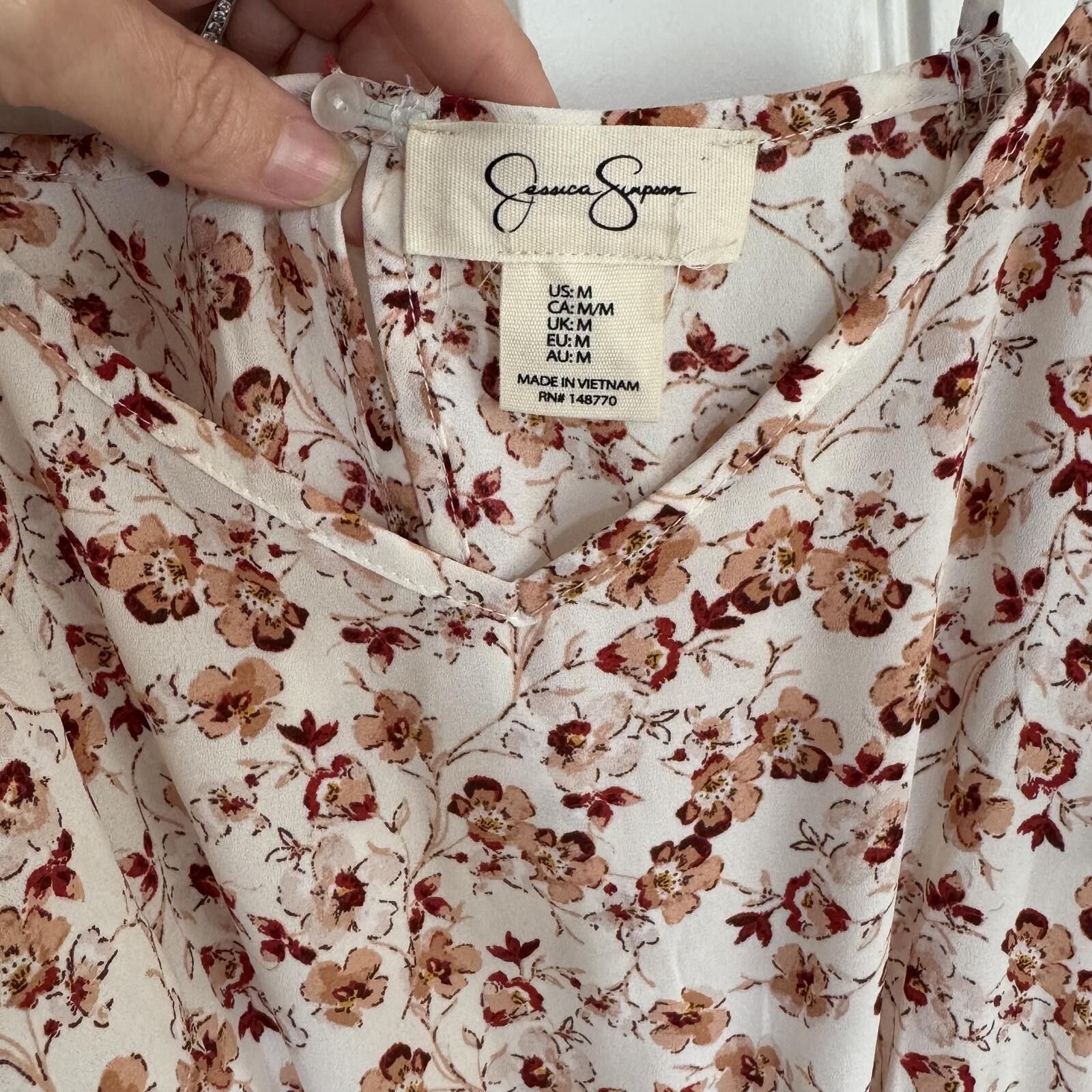 Other Jessica Simpson Floral Cold Shoulder Dress Medium Size M / US 6-8 / IT 42-44 - 3 Thumbnail