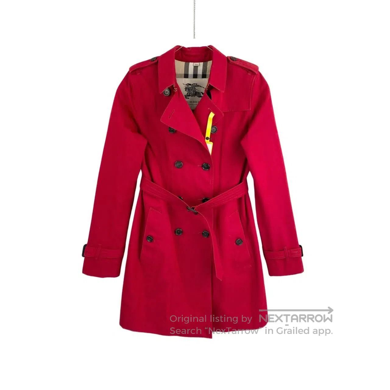 Burberry Burberry Size 14Y Mid-length red trench coat| Size XS / US 0-2 / IT 36-38 - 1 Thumbnail