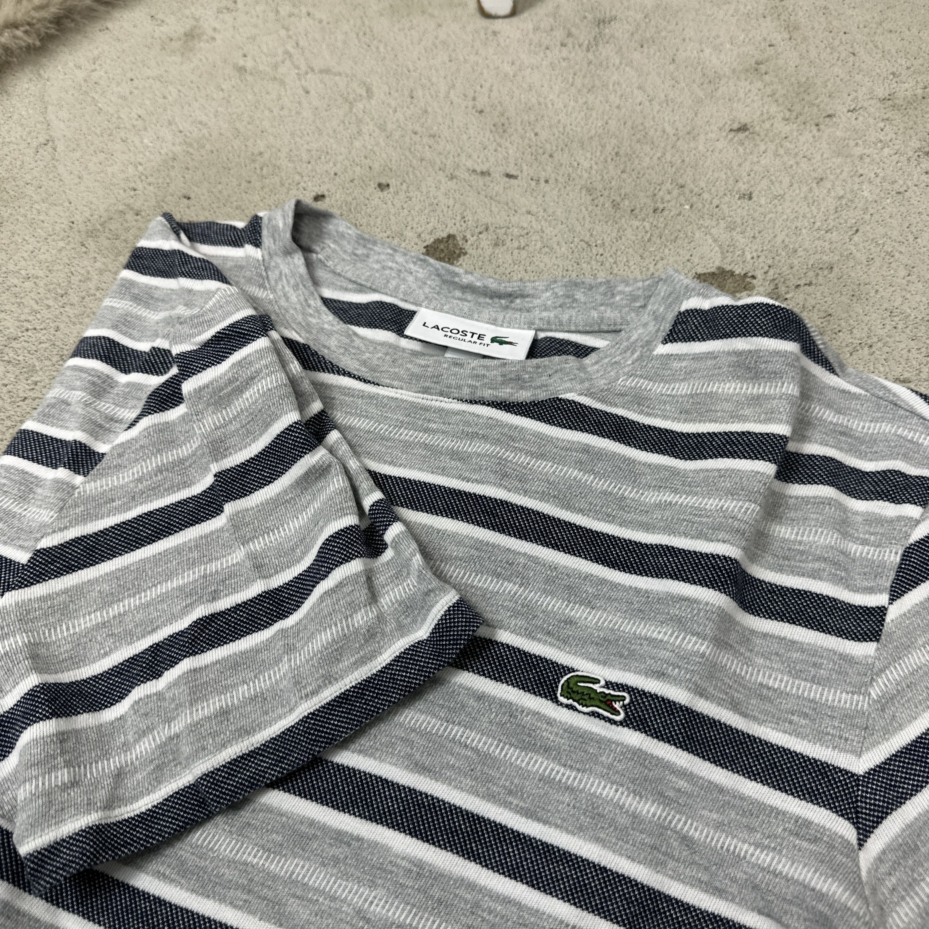 Lacoste Vintage Striped Sporty Streetwear Lacoste T-shirt Y2K Size US M / EU 48-50 / 2 - 3 Thumbnail