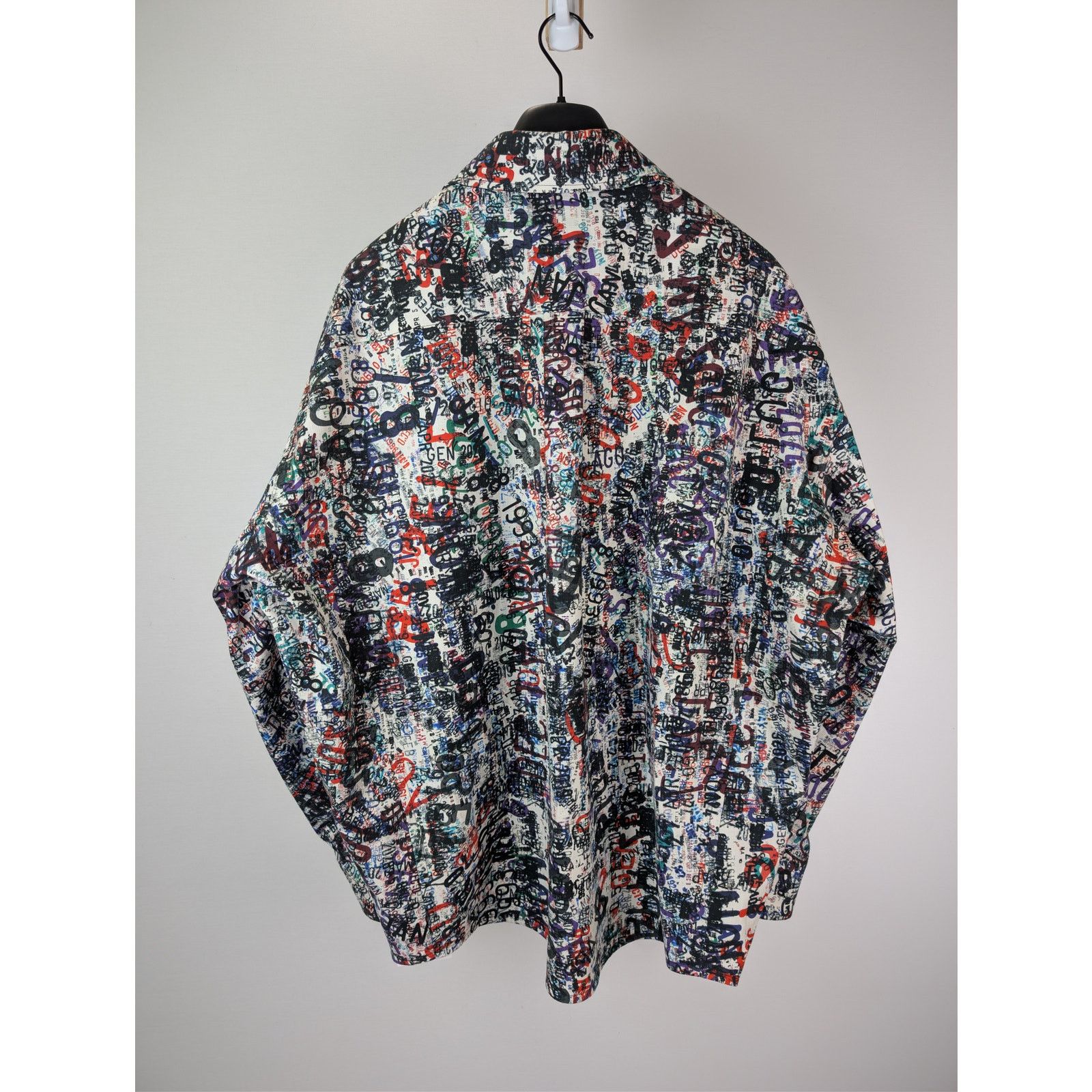 Bottega Veneta o1rshd1 Cotton Wool Date Memory Print Shirt in Chalk / Multi Size US L / EU 52-54 / 3 - 10 Thumbnail