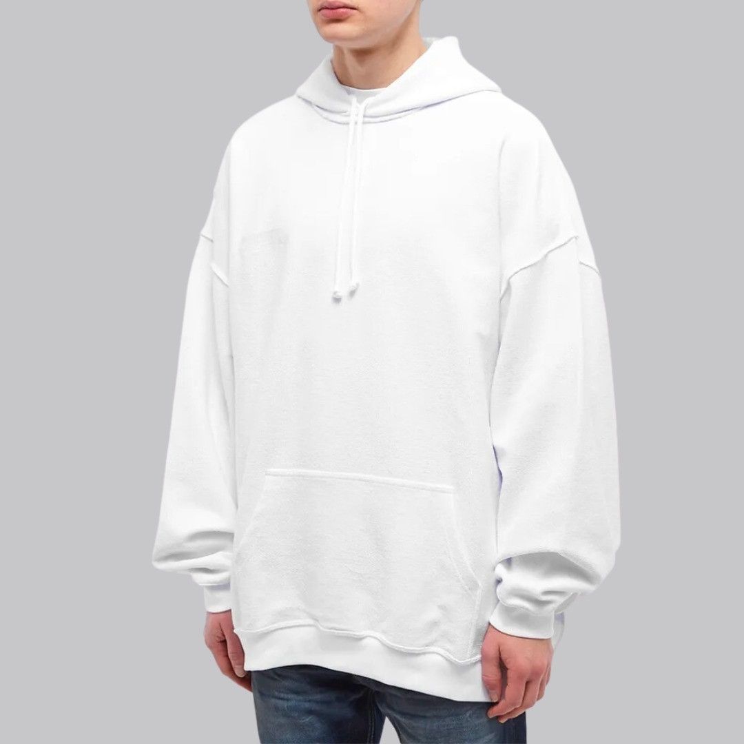 Vetements Vetements Inside-Out Hoodie - White Cotton Size US S / EU 44-46 / 1 - 3 Thumbnail