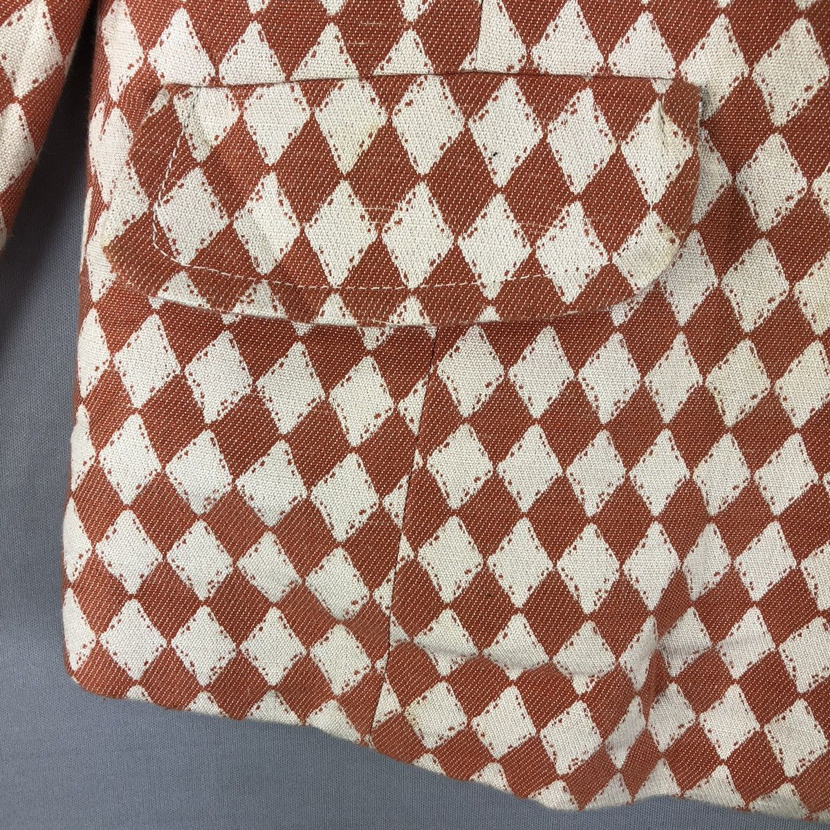 Japanese Brand × Vintage Vintage Cropped Women Jacket Diamond Pattern by Rope Picnic Size S / US 4 / IT 40 - 9 Thumbnail