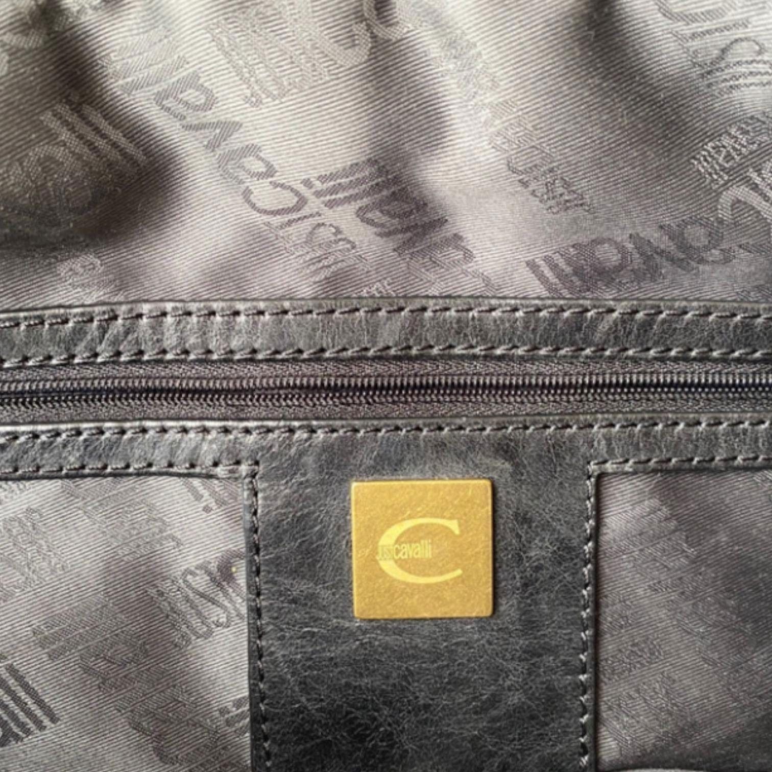 Roberto Cavalli The Cavalli Pleated Leather Shoulder Bag Size ONE SIZE - 5 Thumbnail