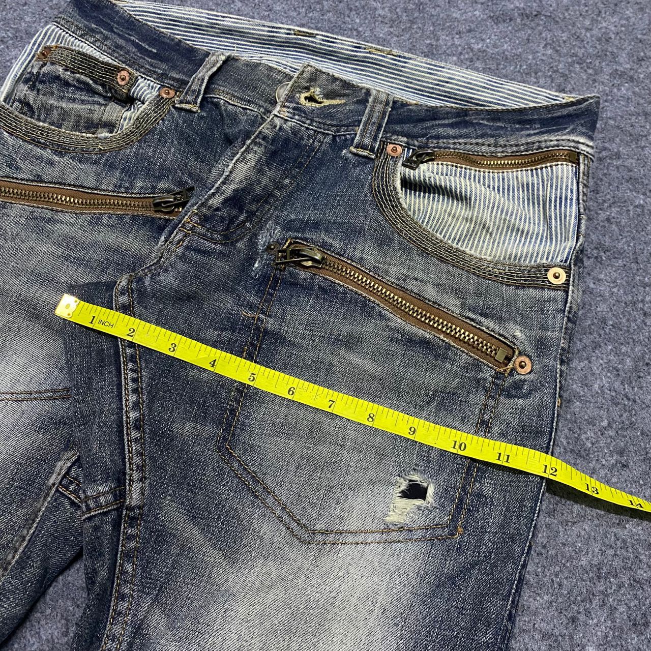 If Six Was Nine 💥Best offer💥Vintage Made in Heaven Punk Distressed Denim Size US 34 / EU 50 - 5 Thumbnail
