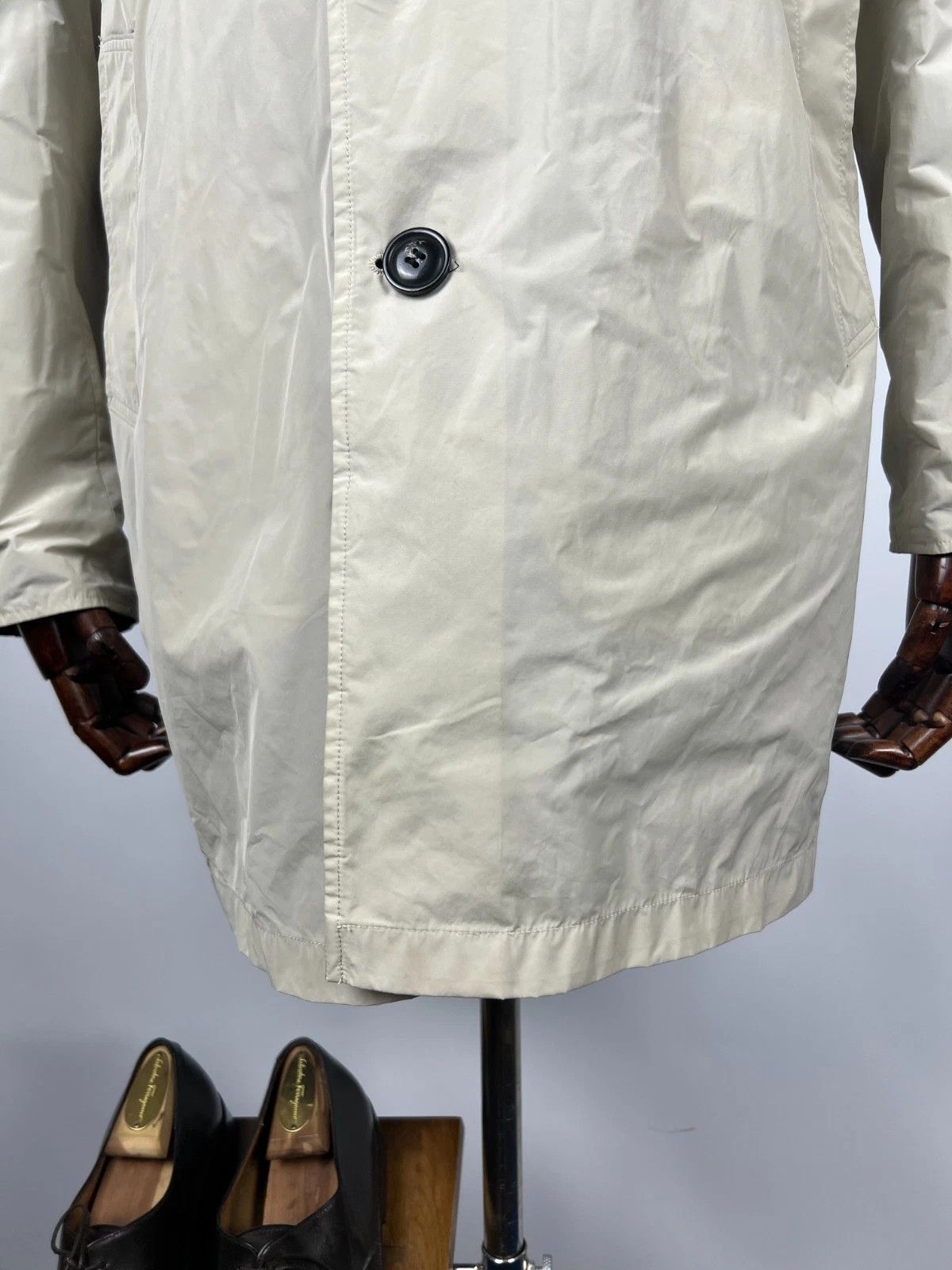 Boggi Boggi Milano Grey Wool Ivory Nylon Overcoat Reversible Coat Size US L / EU 52-54 / 3 - 4 Thumbnail