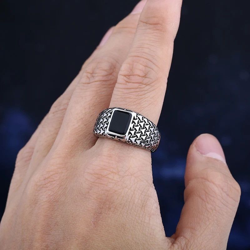 Jewelry Gem Stone Ring Trendy Jewelry Couple Gift Size ONE SIZE - 5 Thumbnail