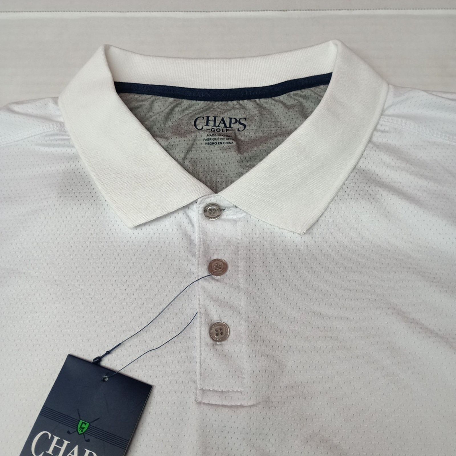 Chaps Chaps Golf Core Polo Shirt Men's L Large White 4-Way Stretch Size US L / EU 52-54 / 3 - 2 Thumbnail
