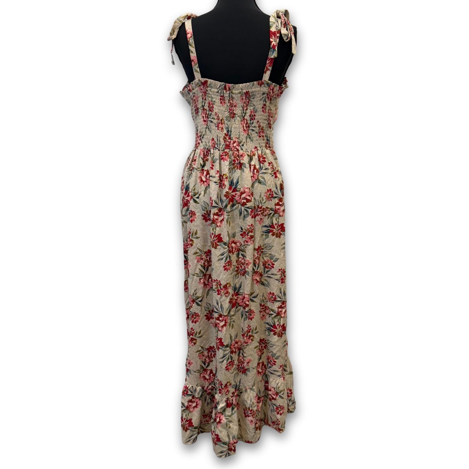 Vintage High-Low Floral Sundress With Mermaid Tail Ruffle | Angie Size L / US 10 / IT 46 - 2 Thumbnail