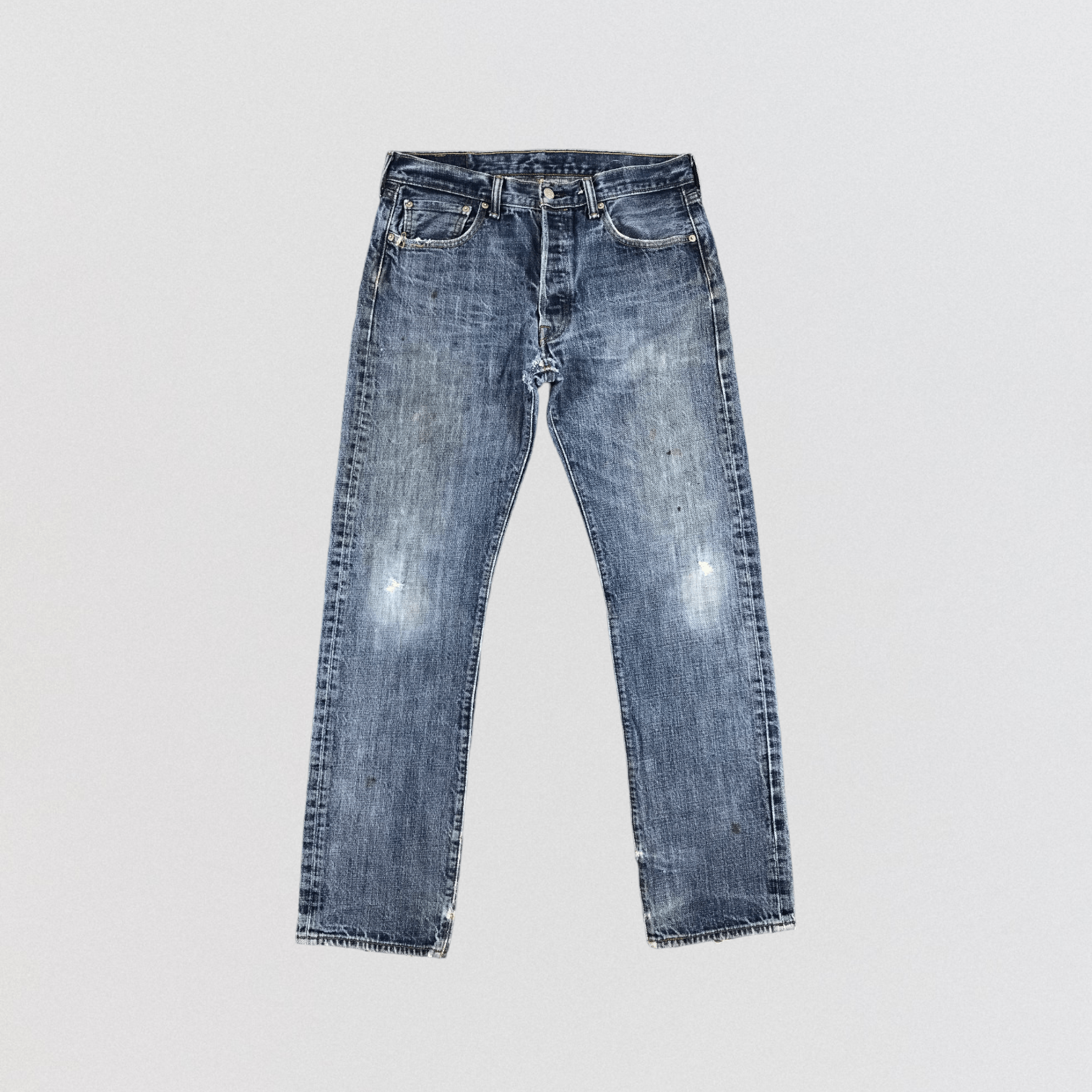 Levi's Vintage Blue Wash Levis 501 Jeans-JM2073 Size US 34 / EU 50 - 1 Thumbnail