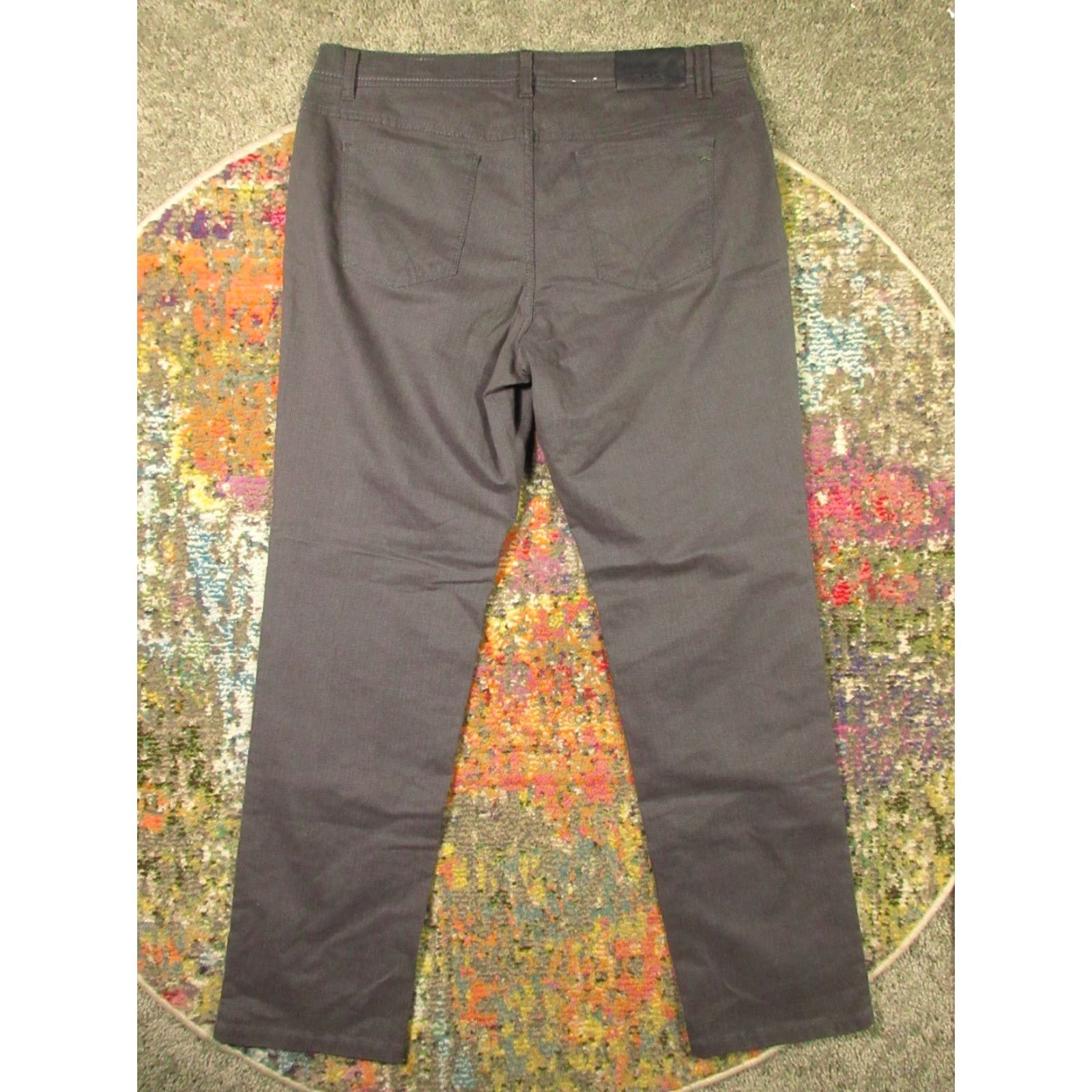 BRAX Brax Pants Mens 38x33 Gray Regular Chino 5-Pocket Flat Front Stretch Cotton Polyester Viscose EUC Size US 38 / EU 54 - 2 Thumbnail