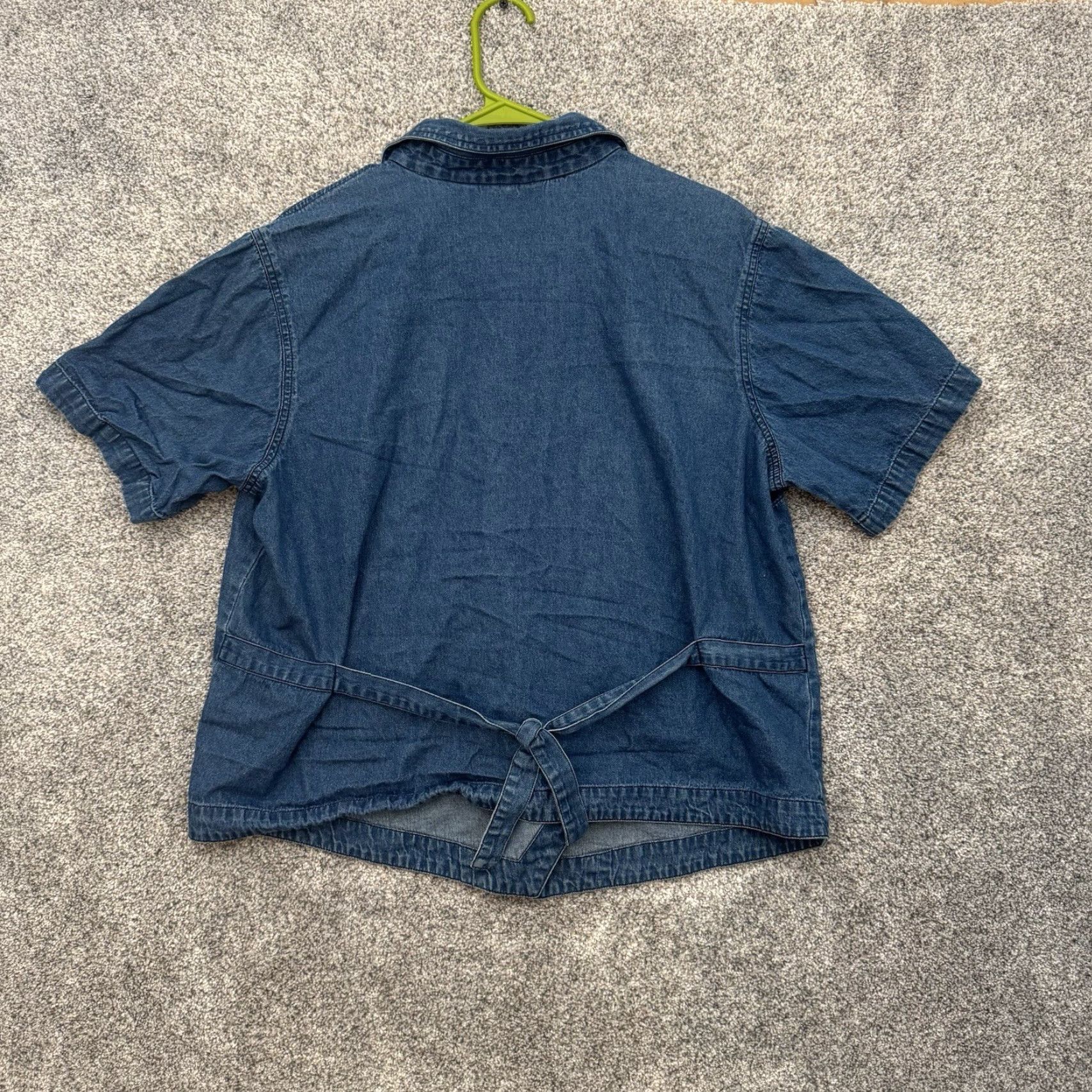 Denime VINTAGE Cabin Creek Denim Shirt 18W Plus Embroidered Autumn Leaves 90s Y2K Farm Shirt Women Size XXL / US 16-18 / IT 52-54 - 7 Thumbnail